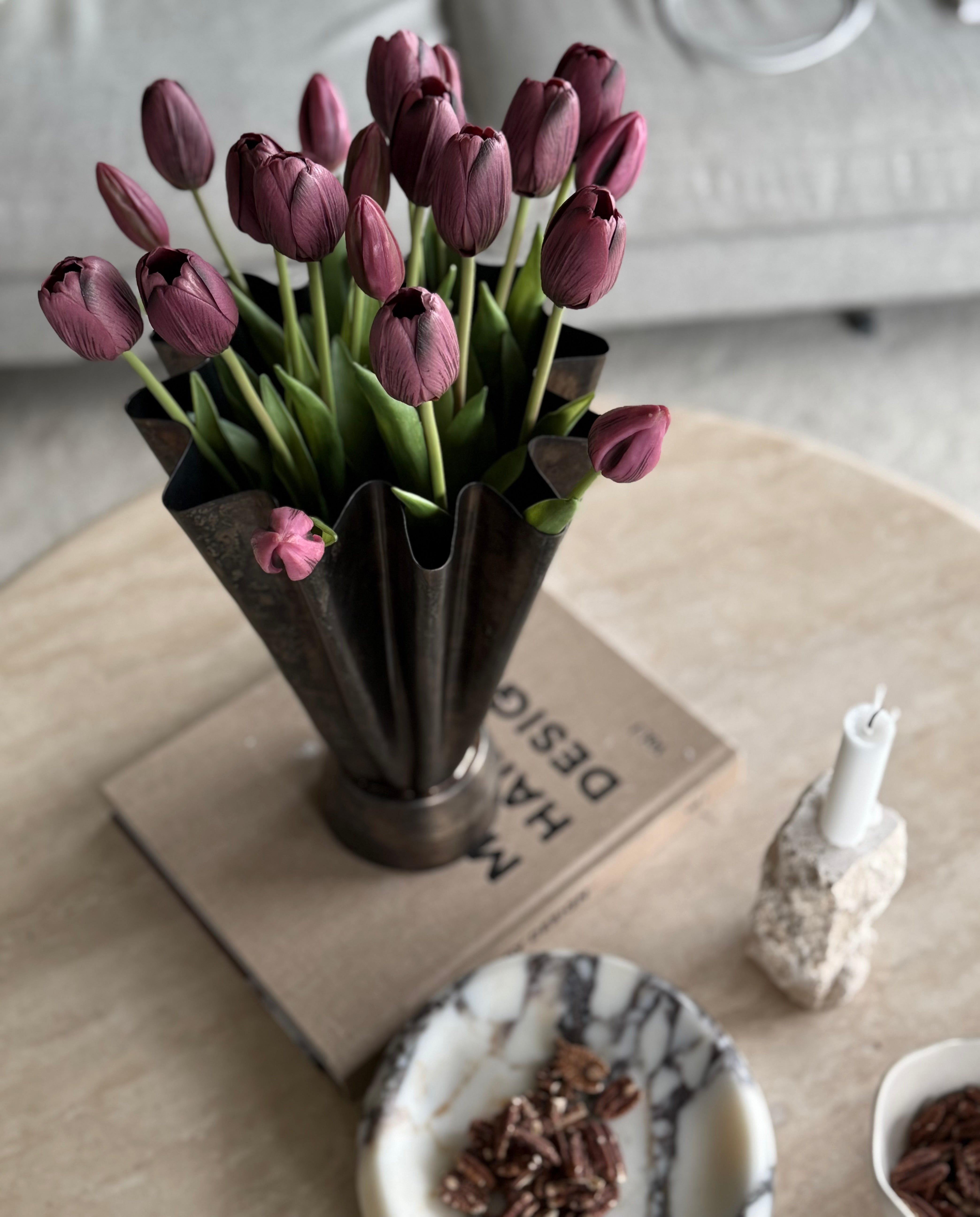 Tulipanbukett burgunder 15stk