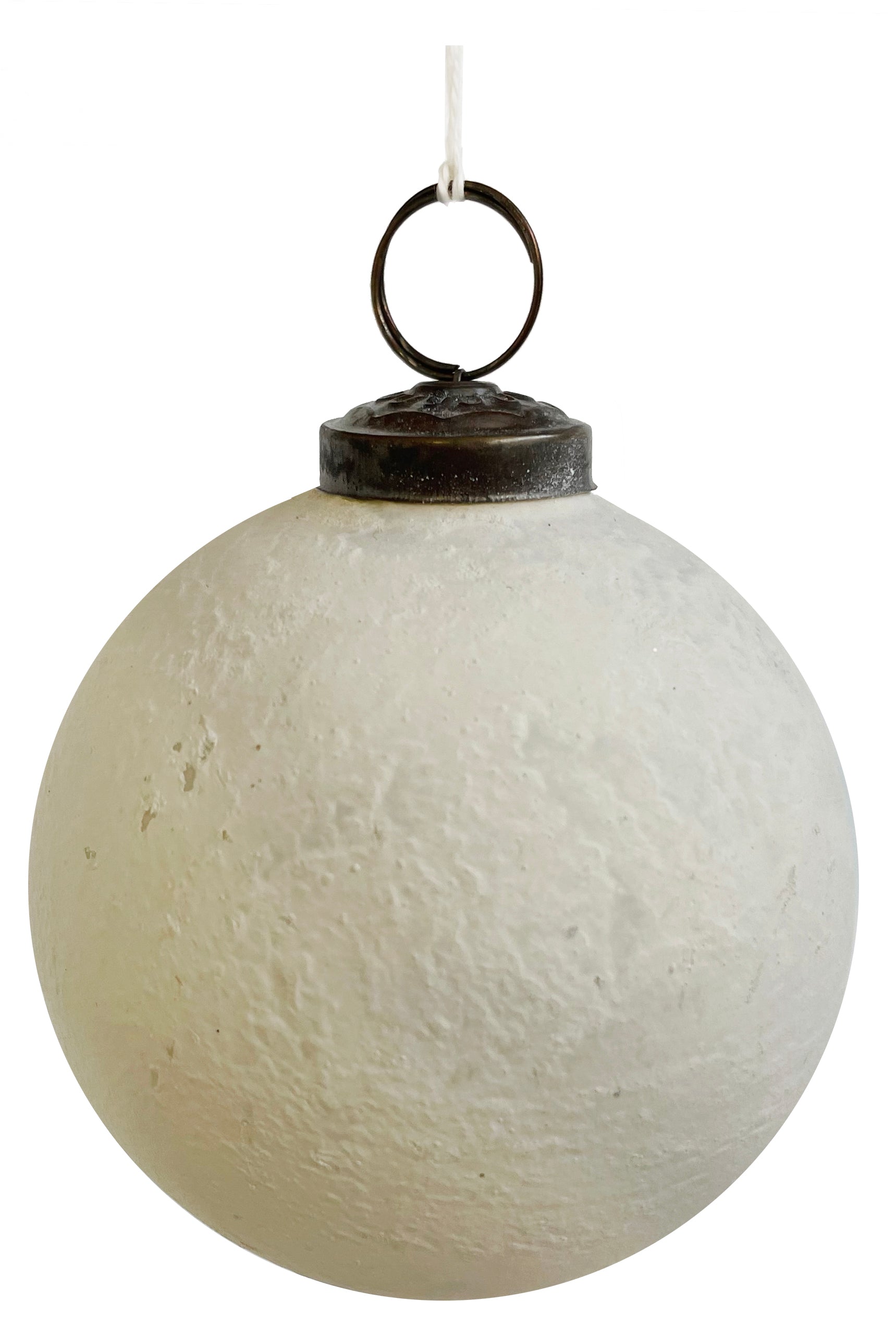 Glasskule off-white 10 cm