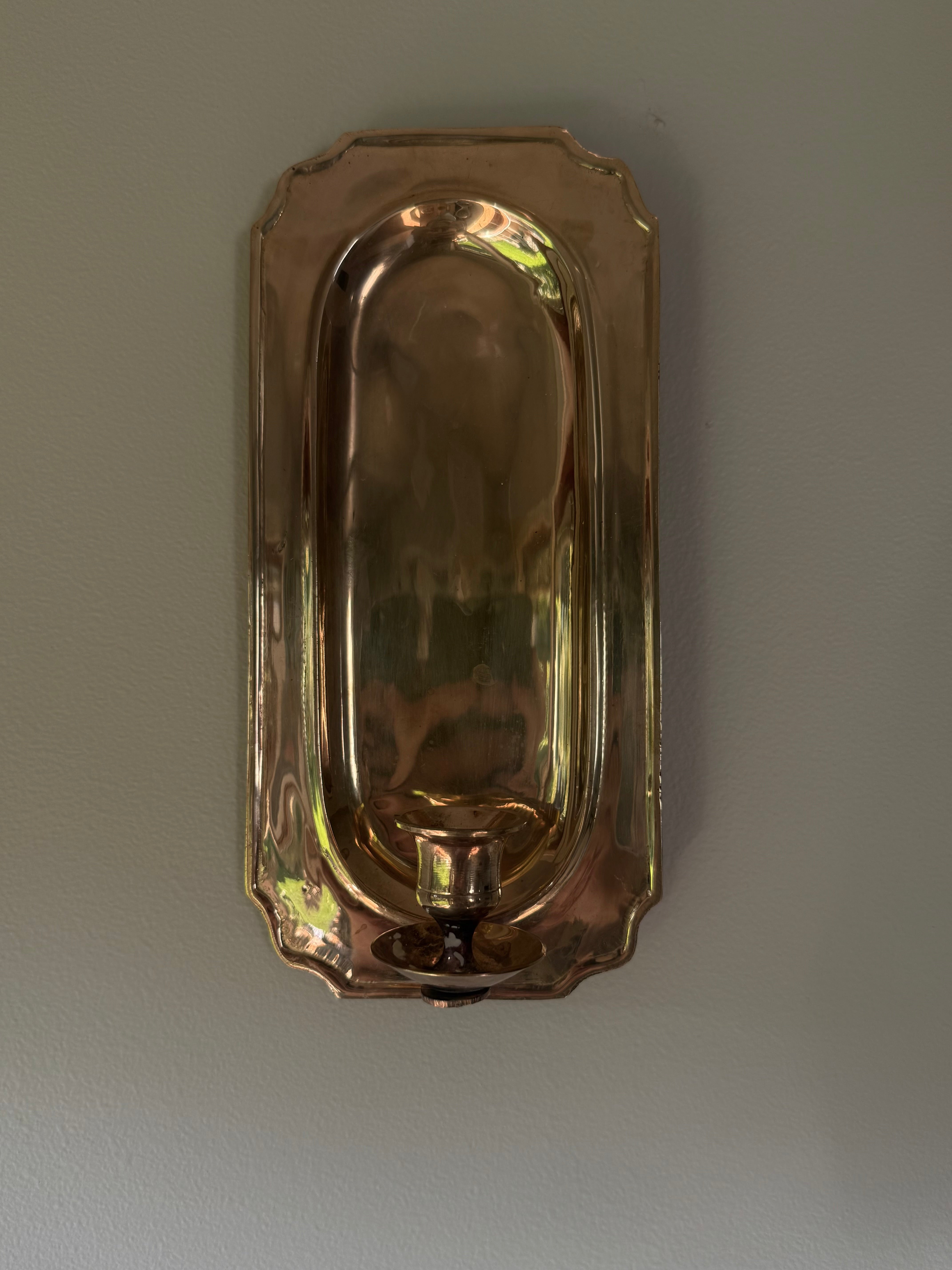 Messing lysestake vegghengt