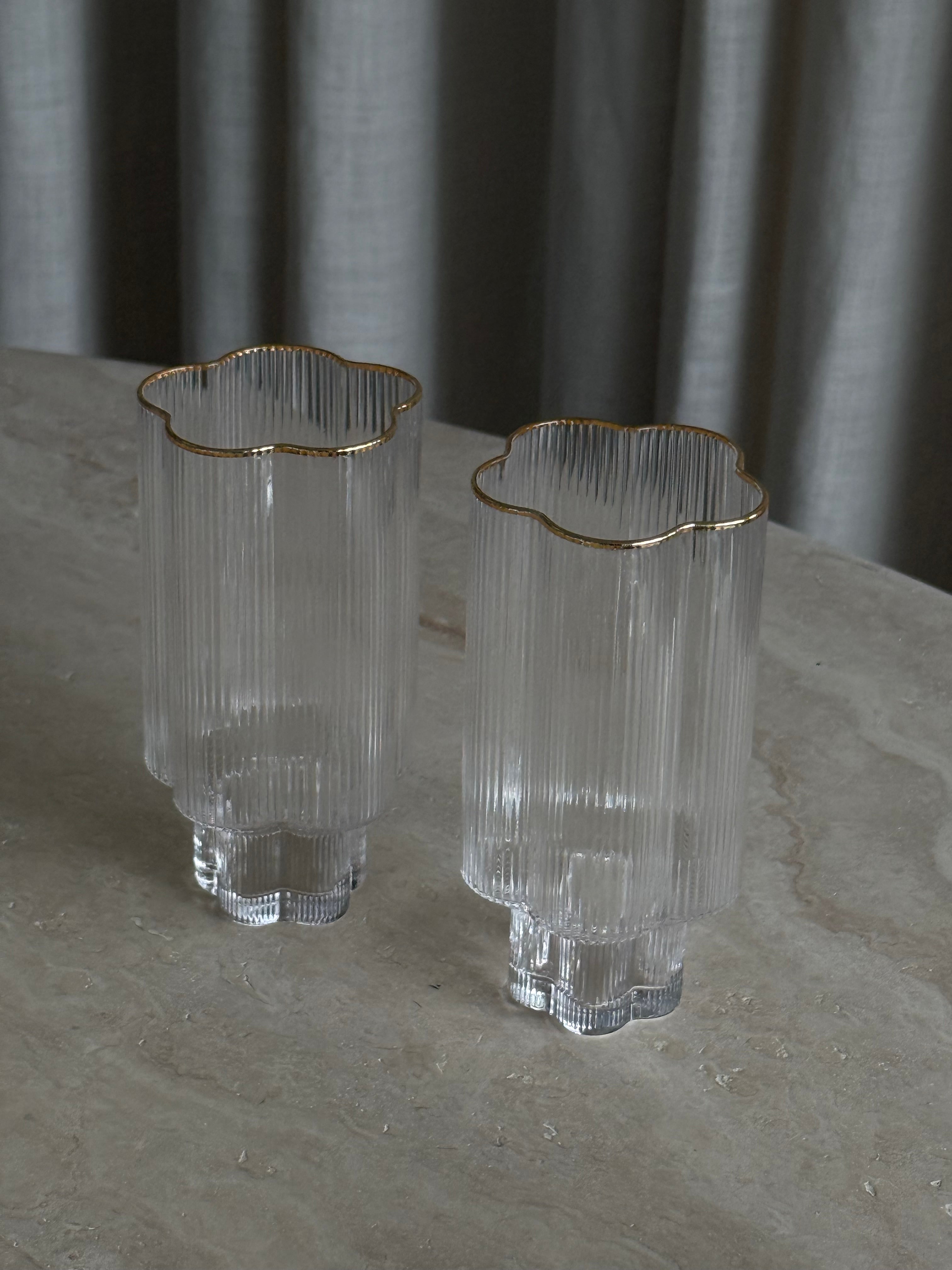 Flora glass høy 2 pk