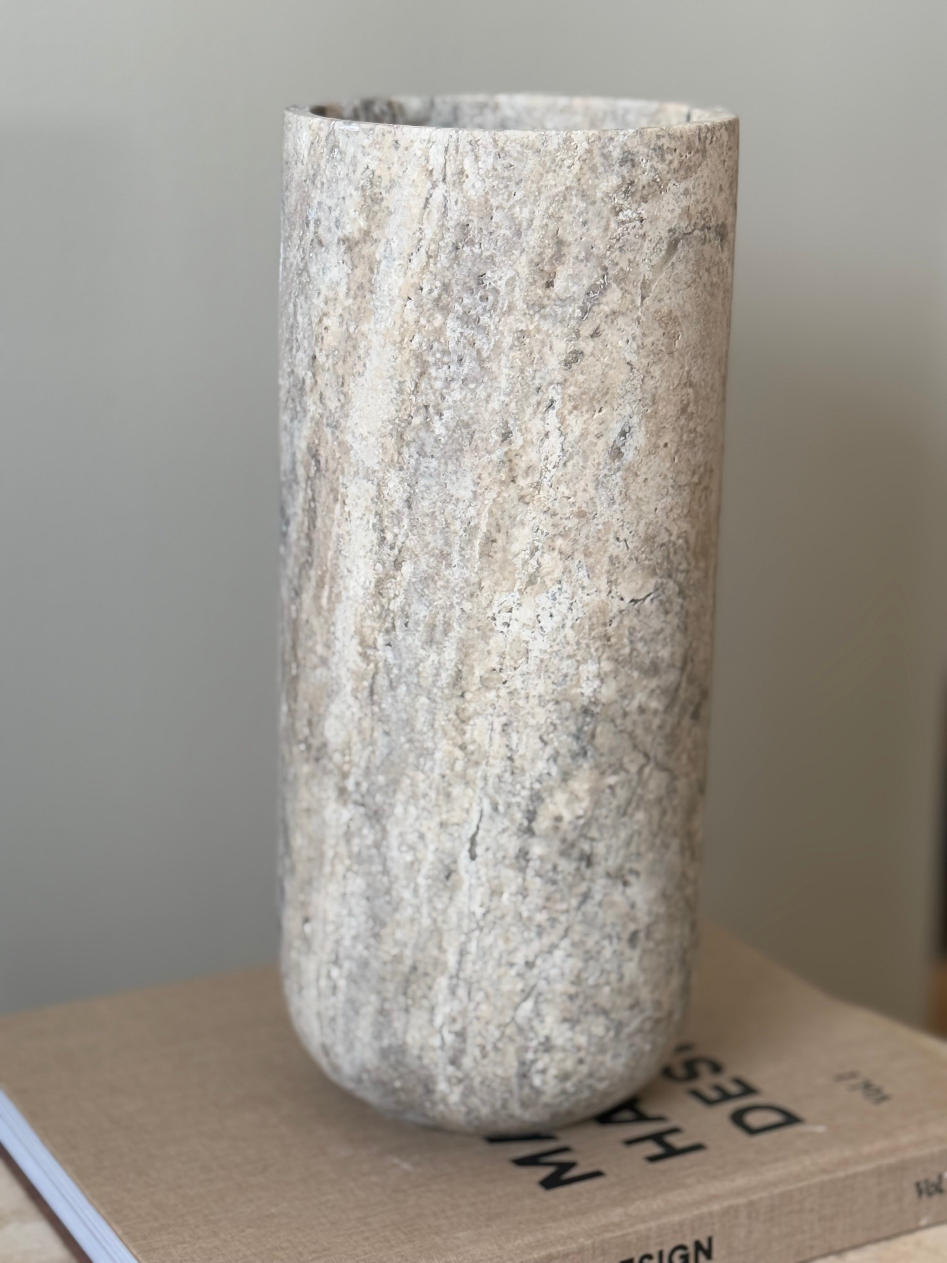 Sasso stor sølv travertin