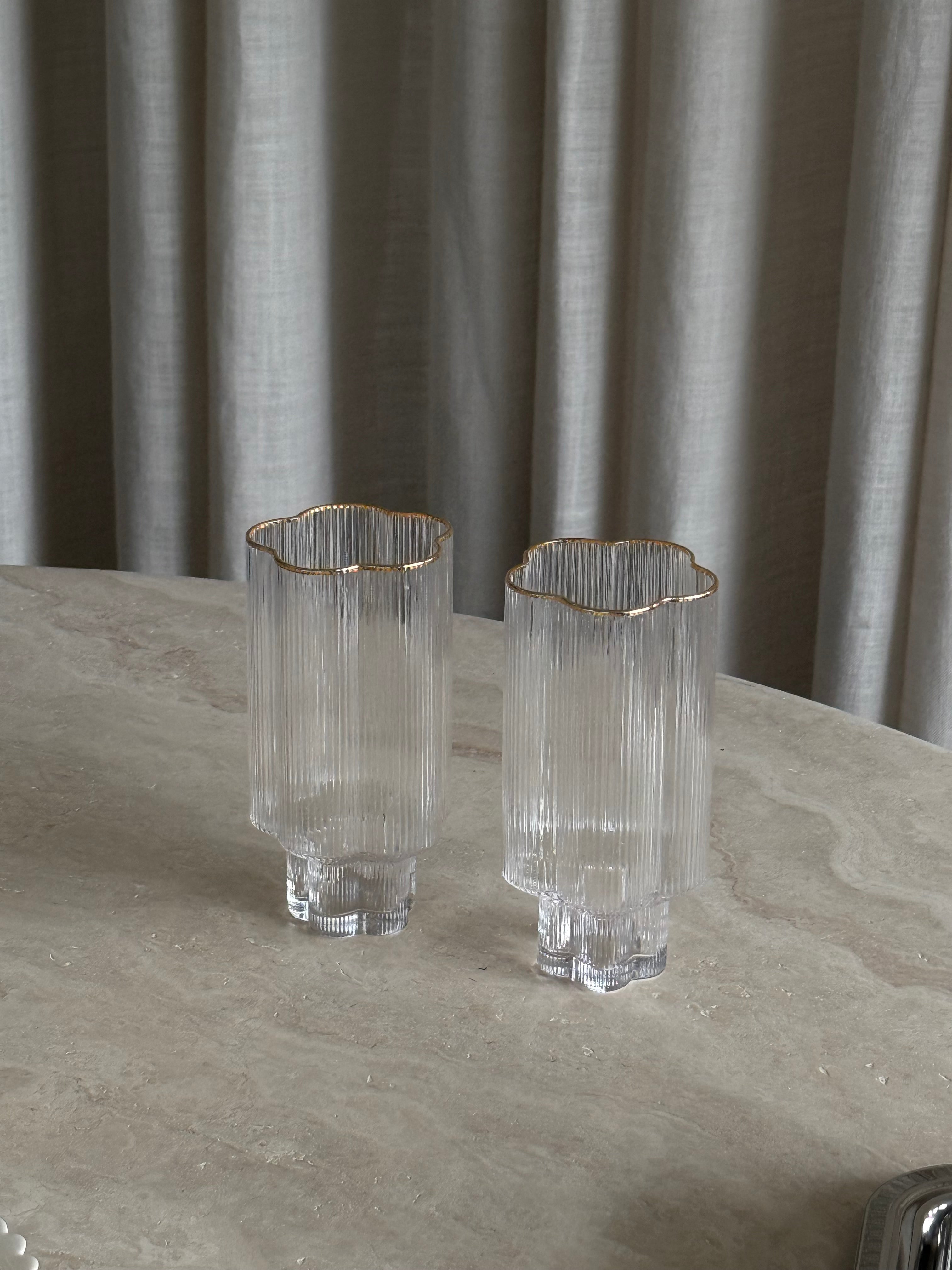 Flora glass høy 2 pk