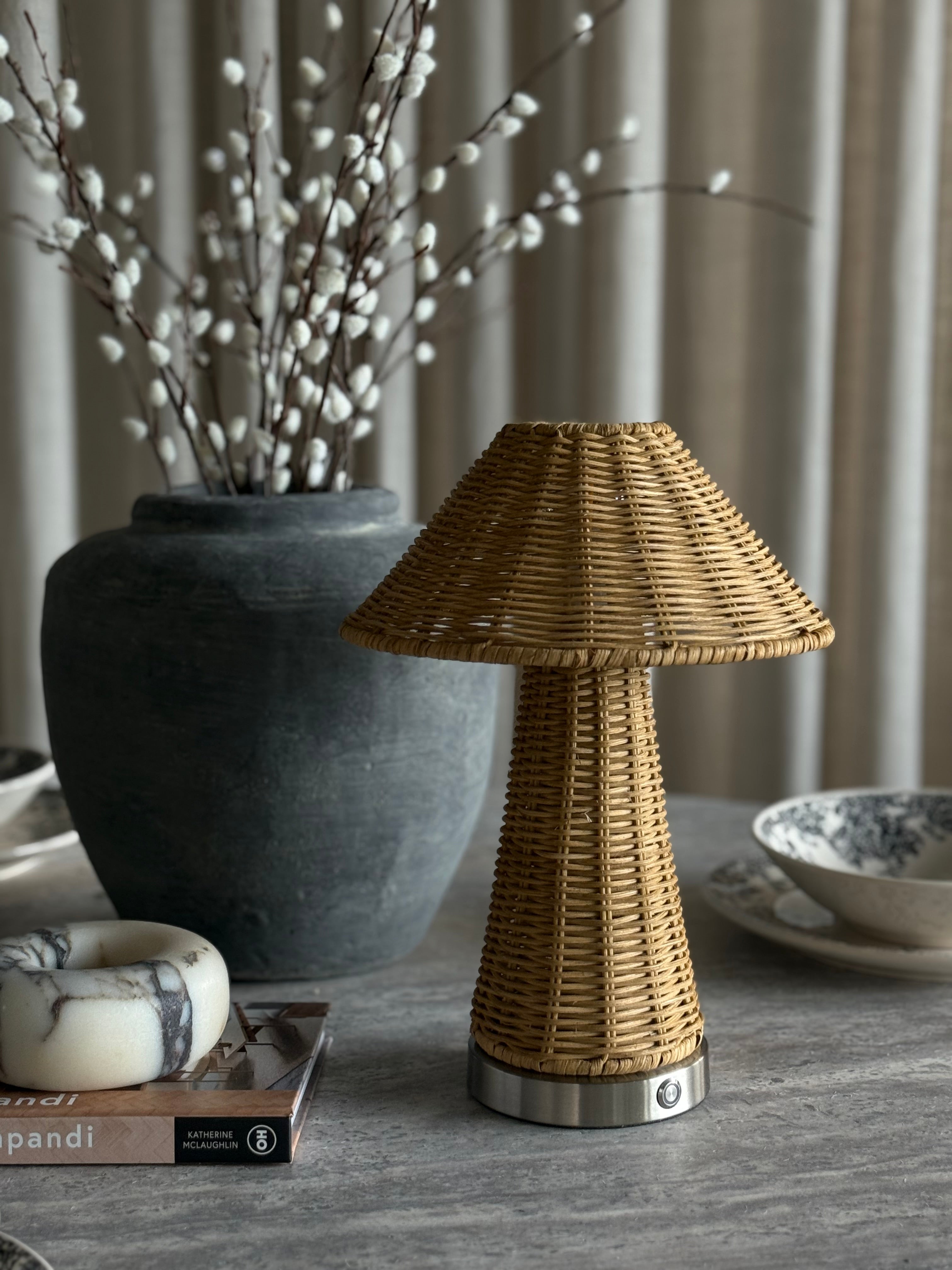 Noelle trådløs lampe stål