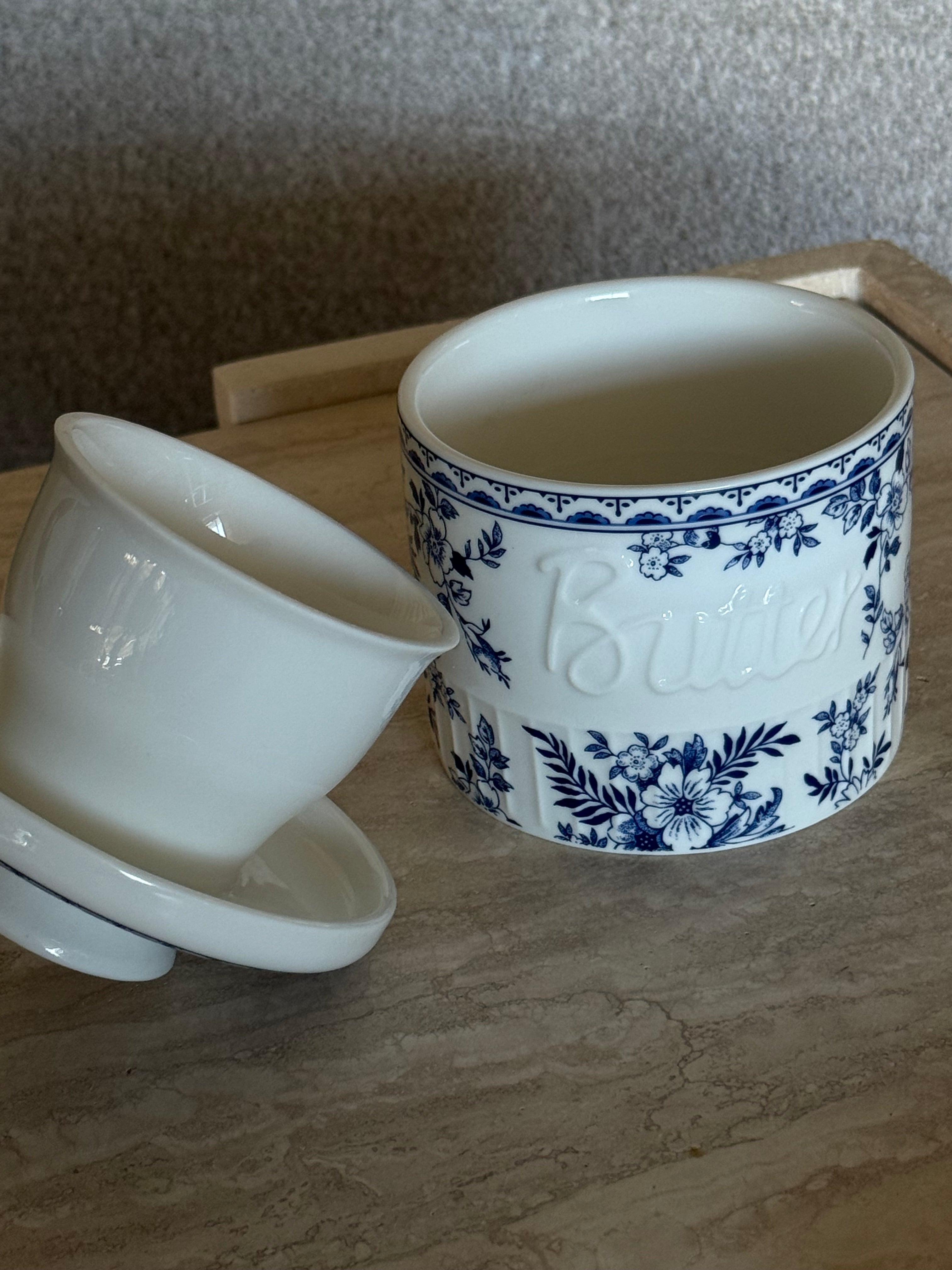 Blue garden dish