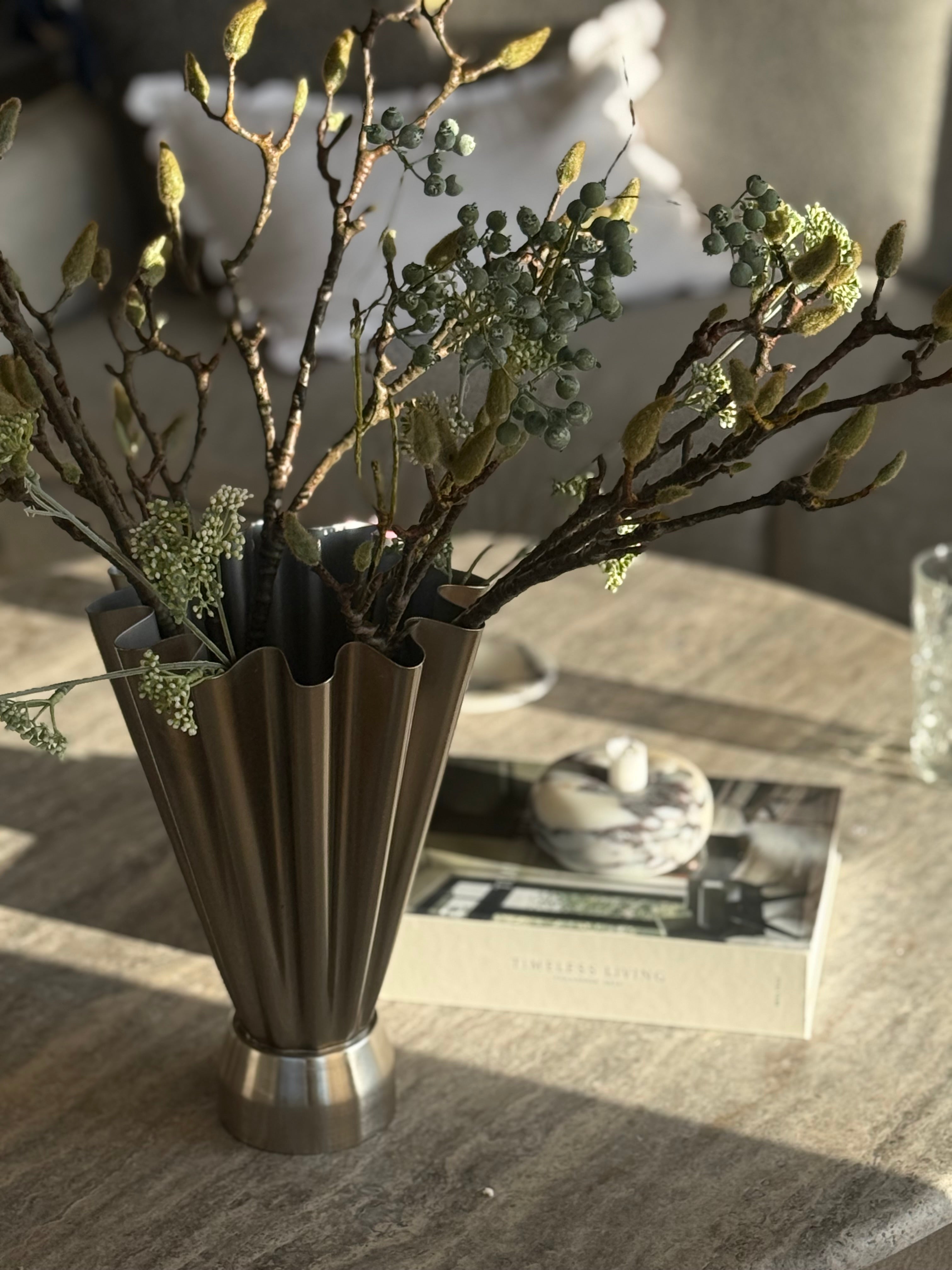 Nærbilde av magnoliakvist – delikate knopper med naturtro tekstur og myke fargetoner