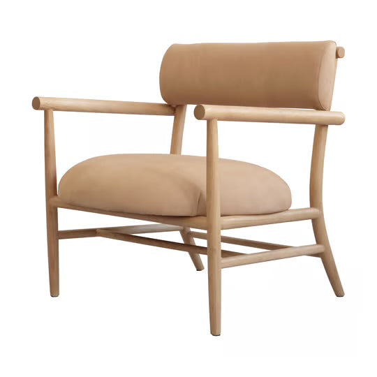 Nama lounge stol Nubuck fra 101 Copenhagen – myk nubuck-overflate og avrundet treramme