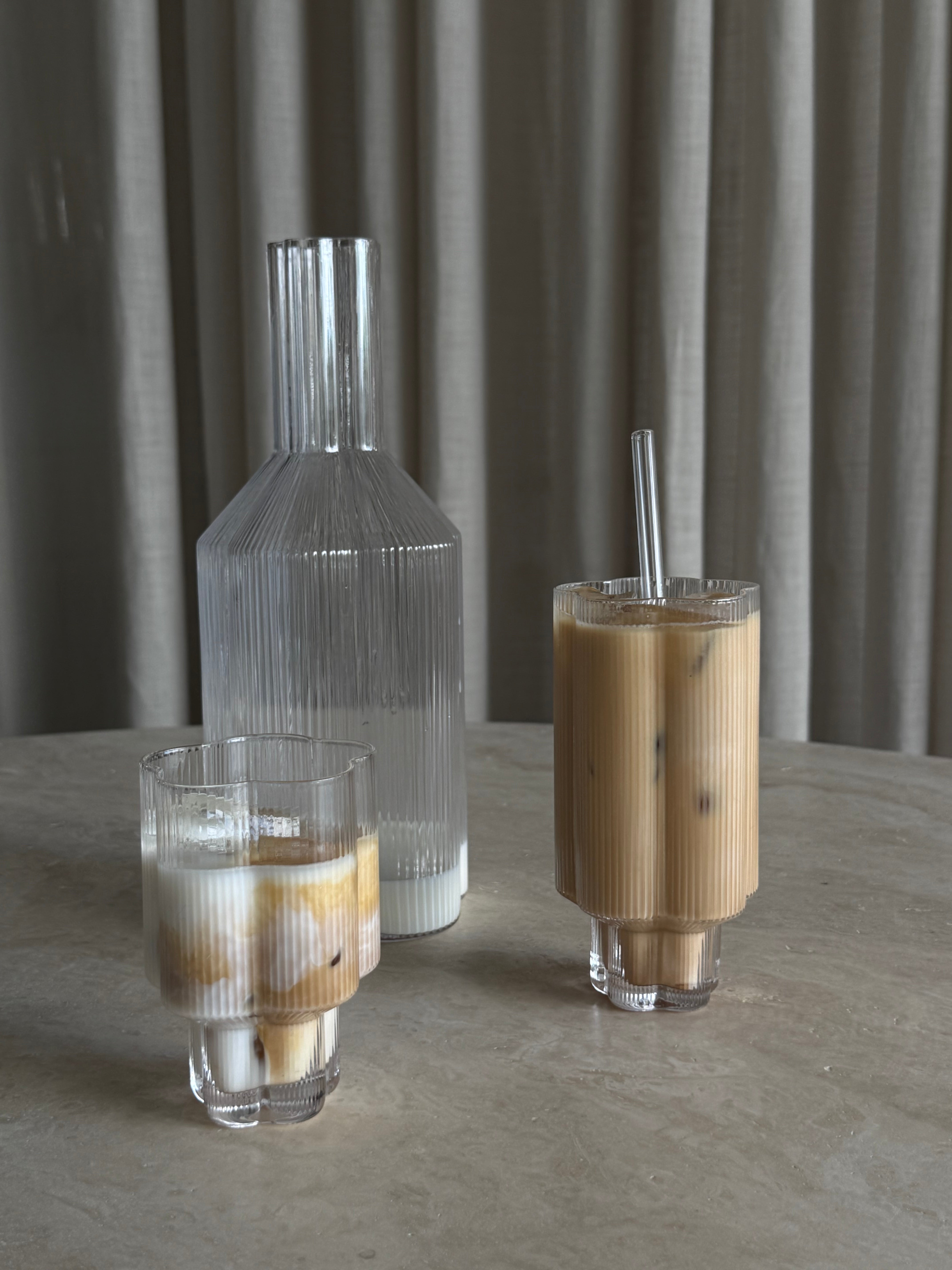 Flora glass høy 2 pk klar