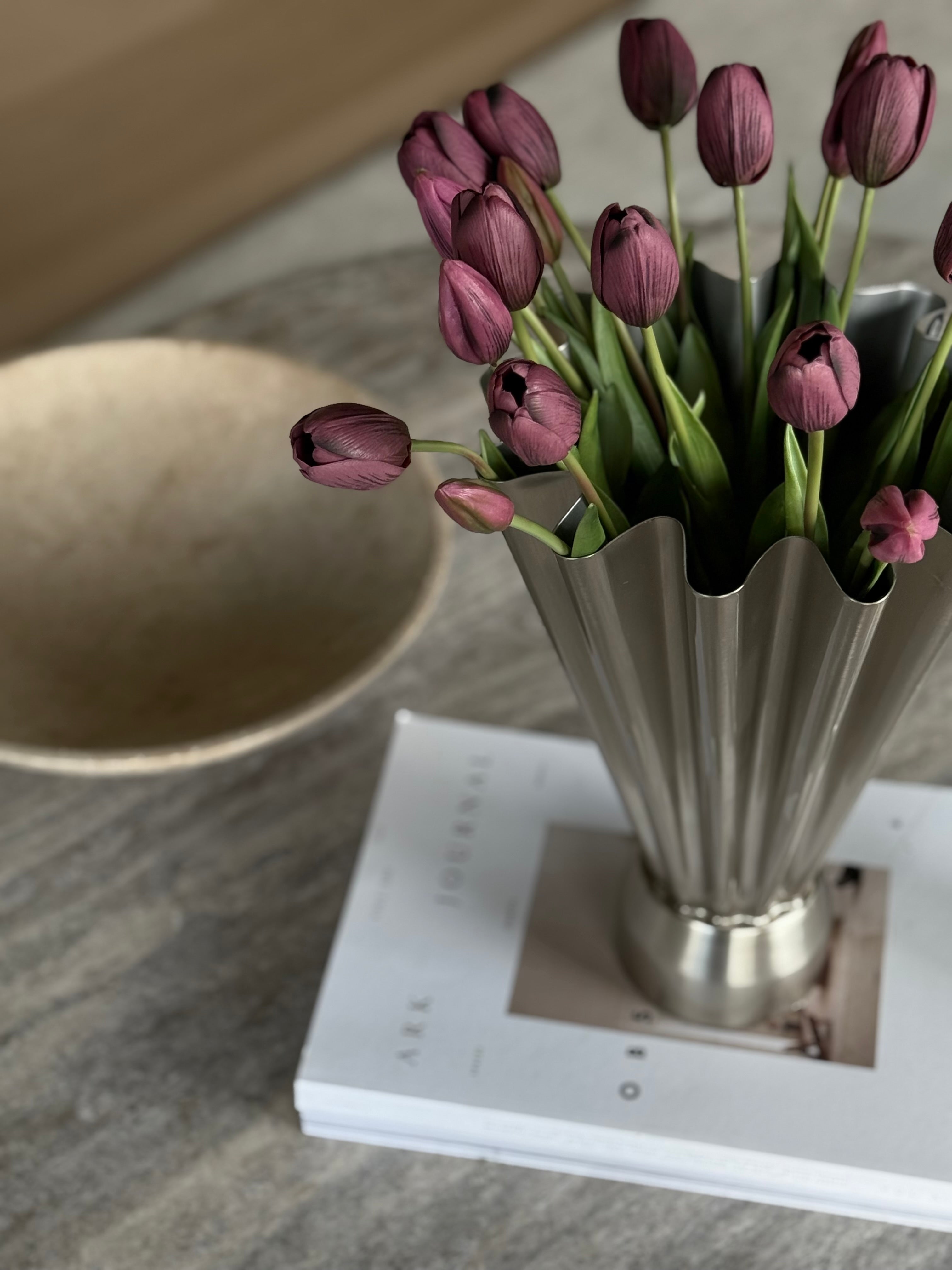 Tulipanbukett burgunder 15stk