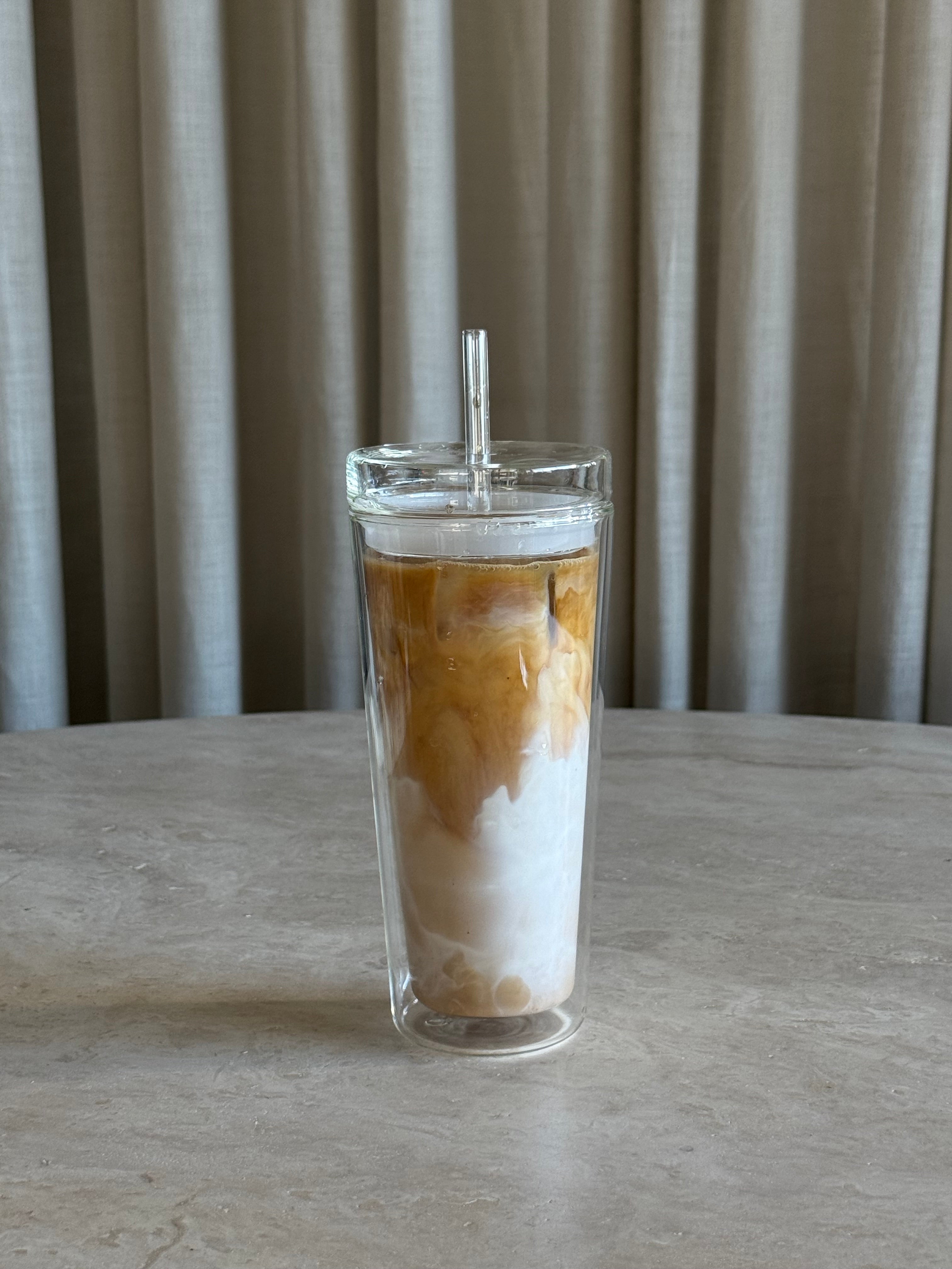 Iskaffeglass i dobbel glass