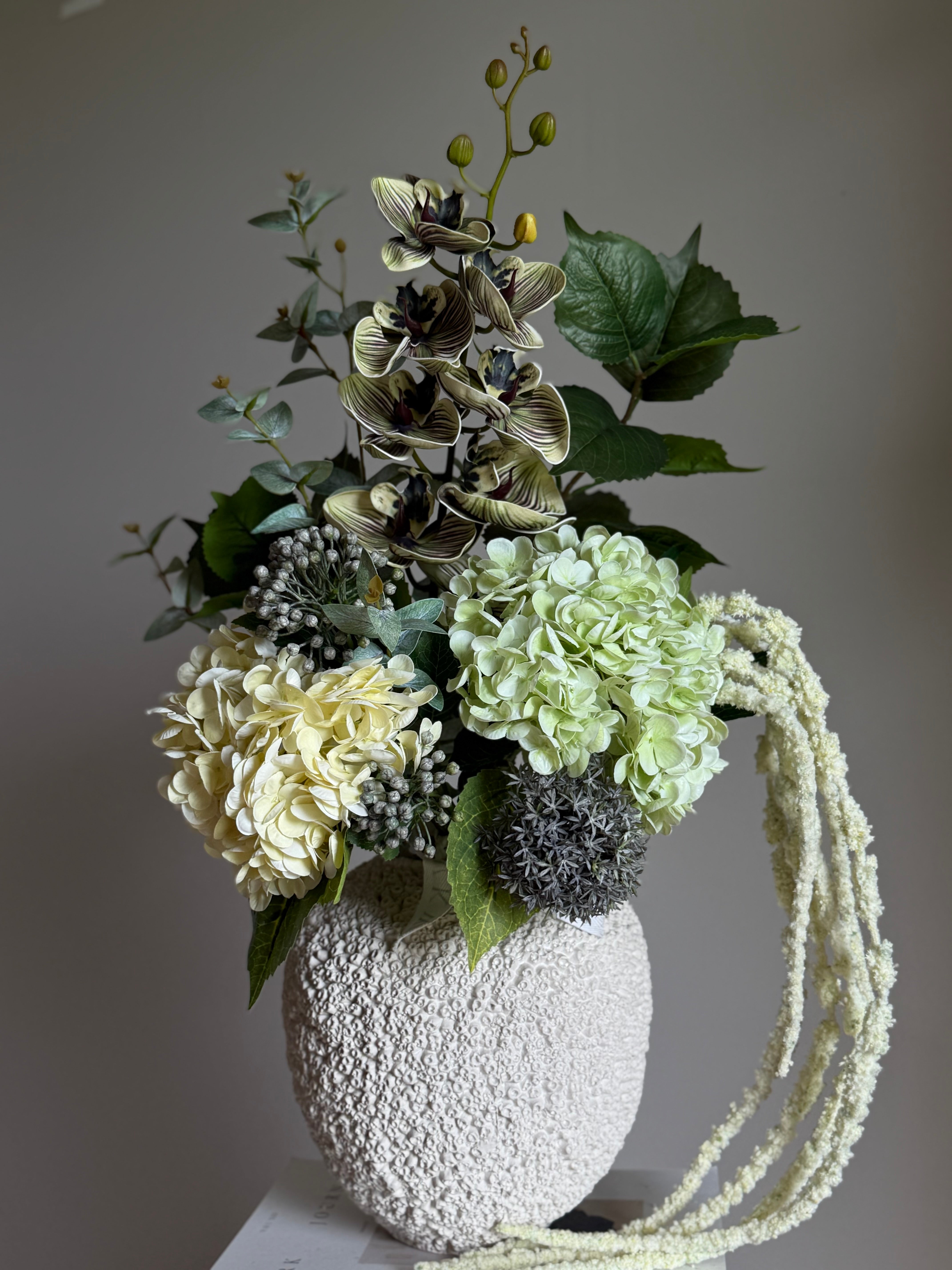 Orkidé grønn/mørke toner