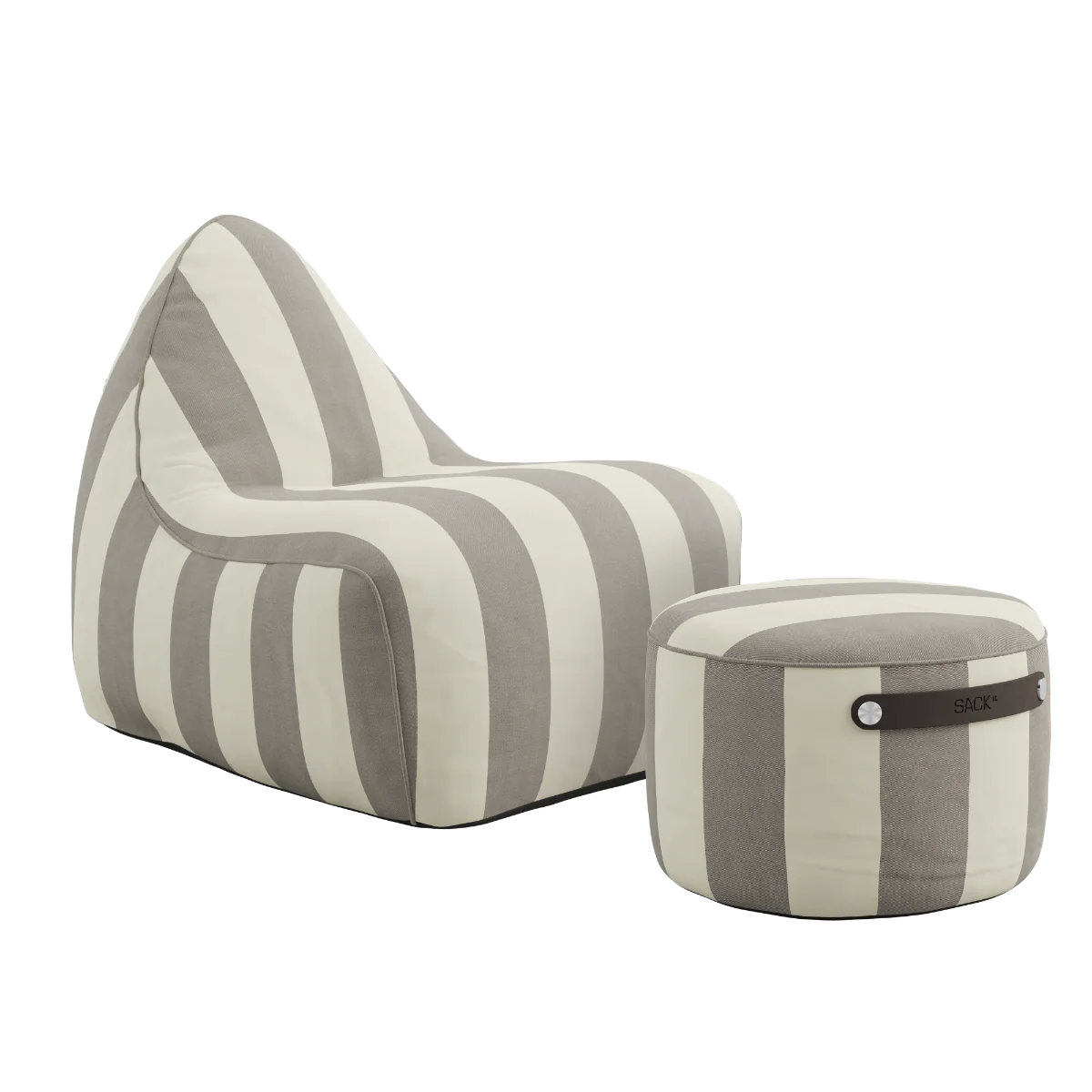Mollis stol og puff beige