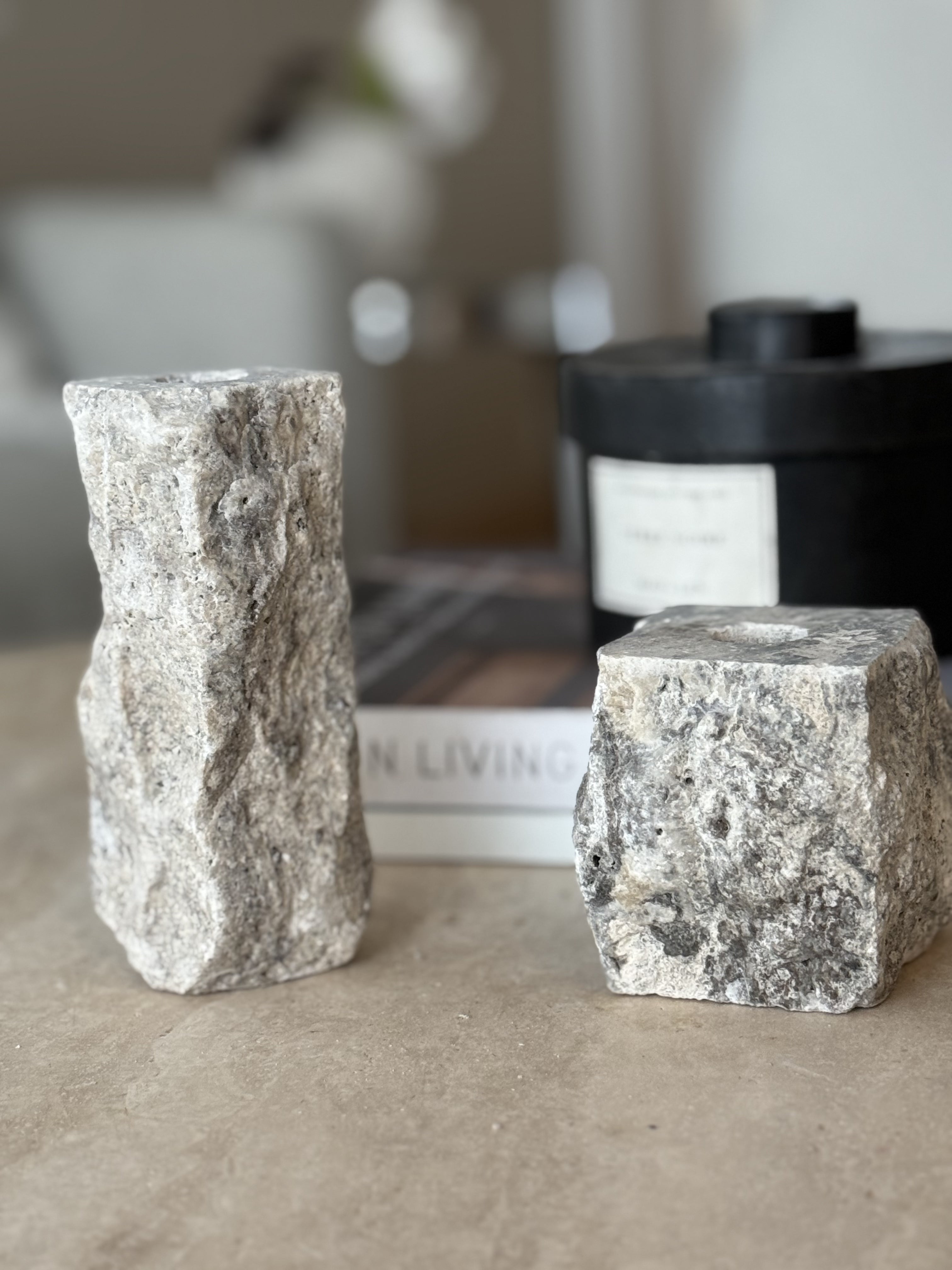 Luce høy sølv travertin