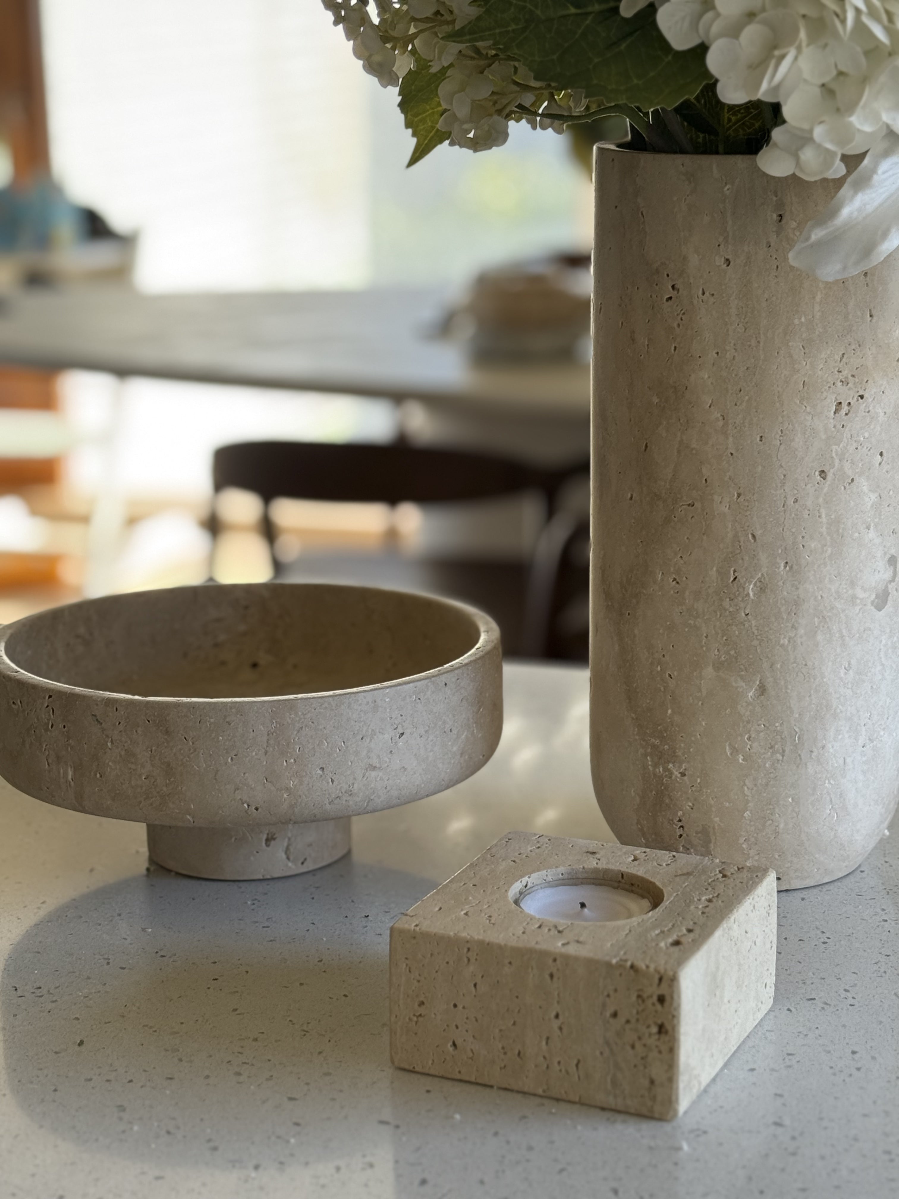 Amara bowl lys travertin Ø25cm