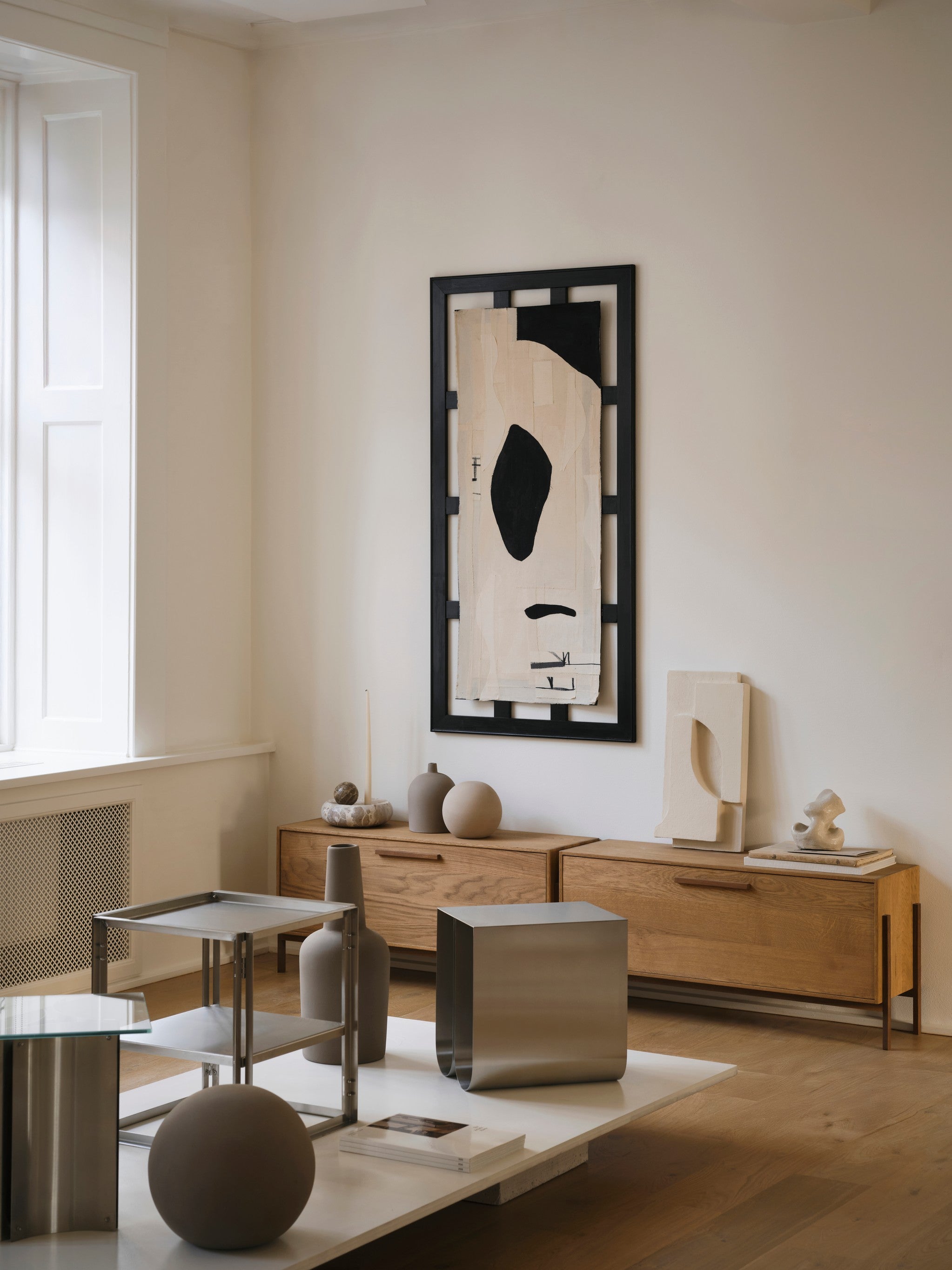 Curved sidebord stål