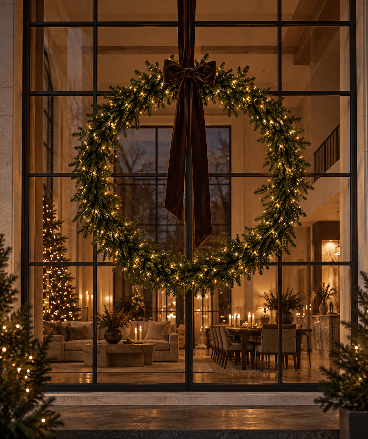 Krans med led lyd 120 cm