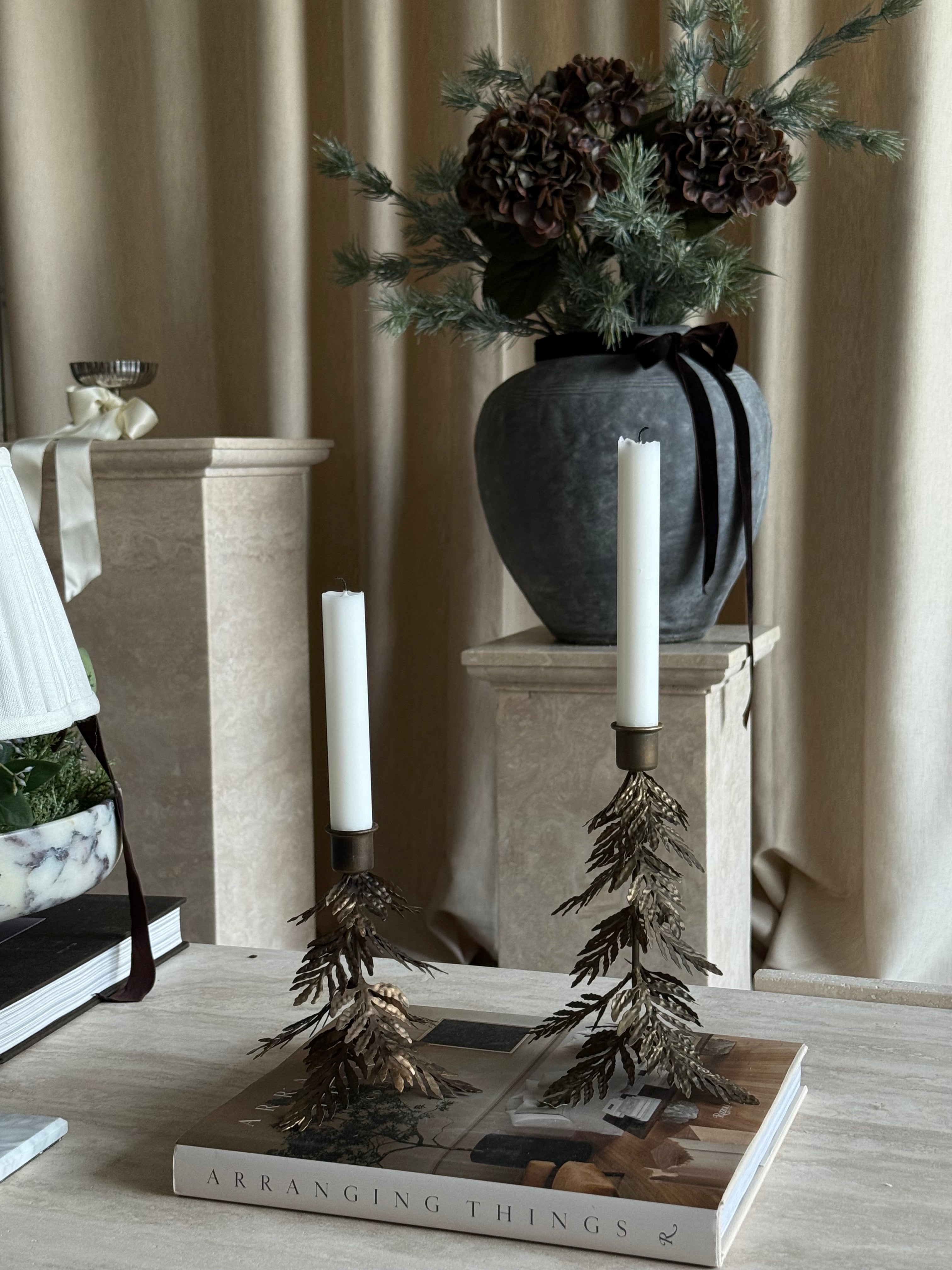 Tre lysestake antikk høy