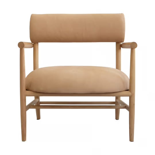 Nama lounge stol Nubuck – polstret ryggpute med stropper i nubuck-tekstil, sidevinkel