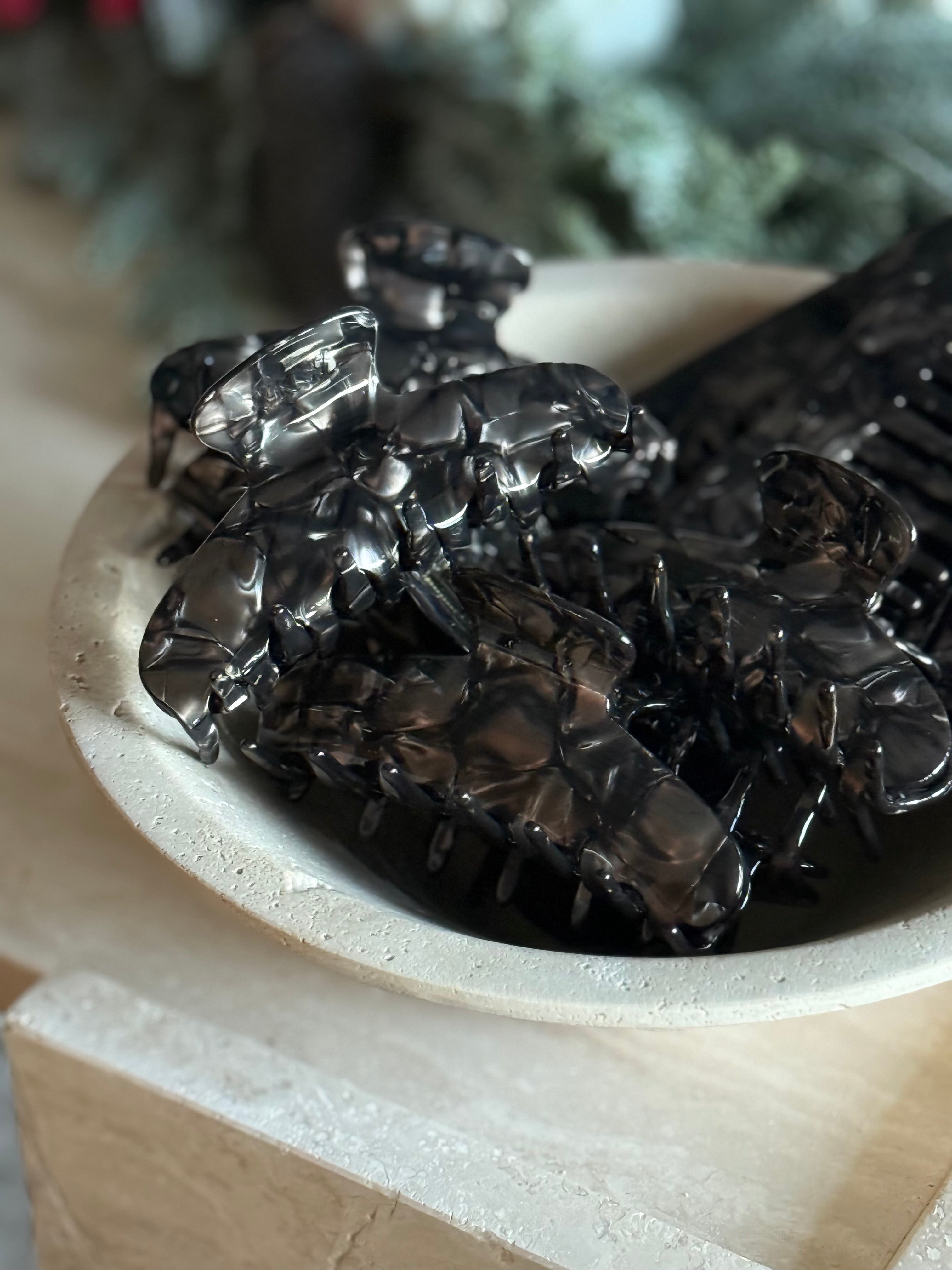 Hårklype + kam brun