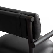 Nama lounge stol sort skinn