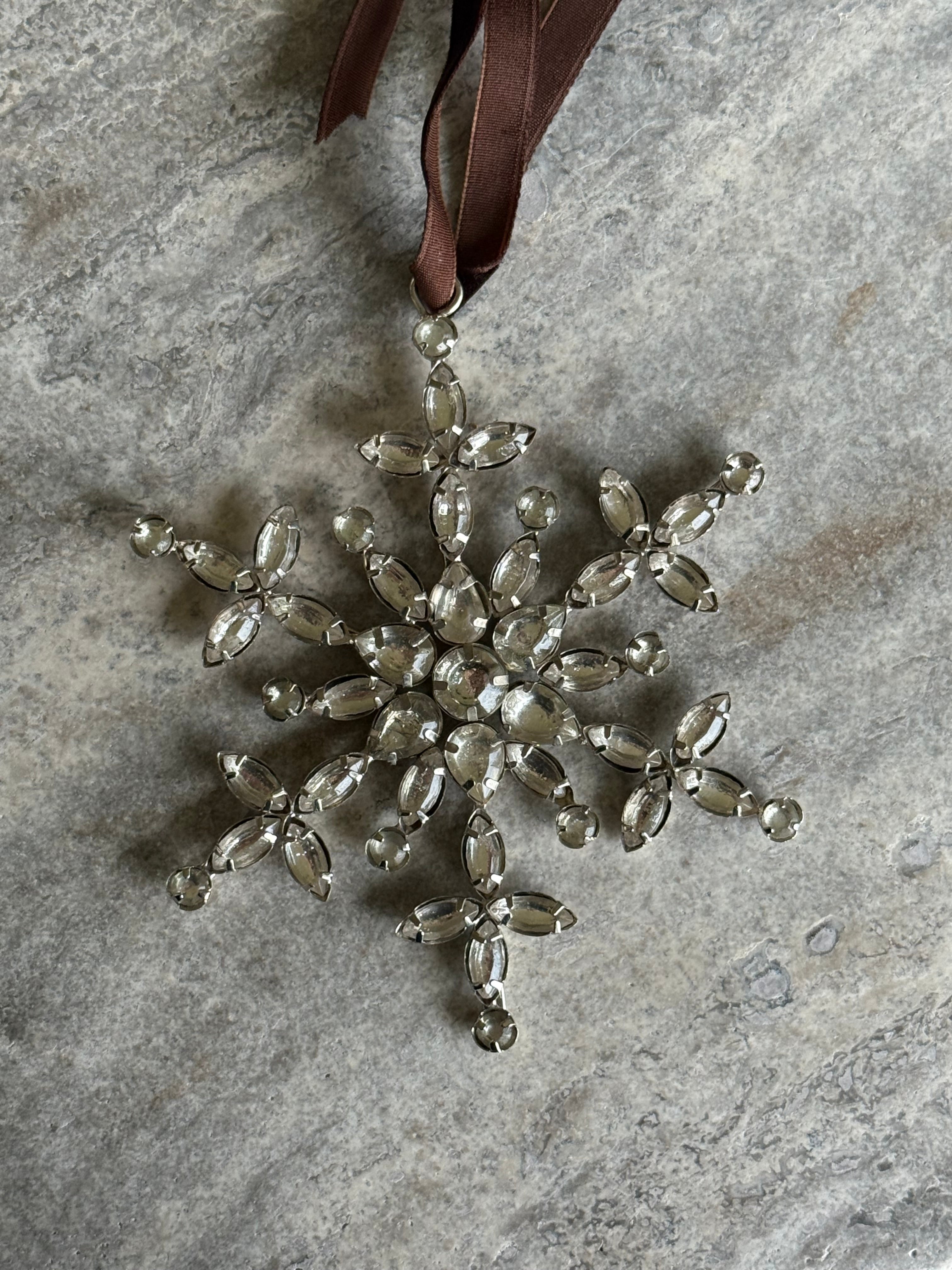 Snøfnugg sølv 10 cm