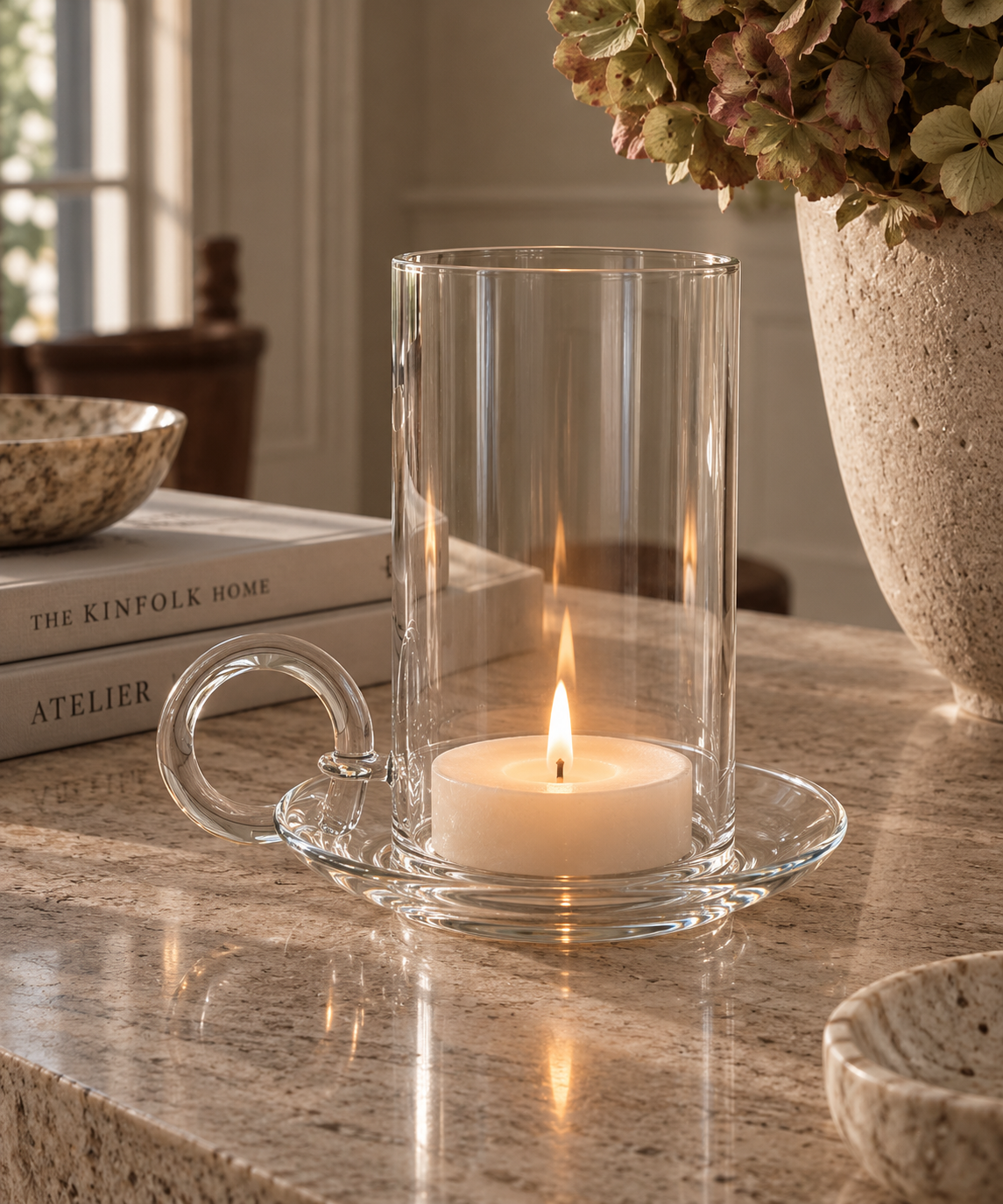 Telysholder glass