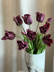 Tulipan premiumbukett burgunder