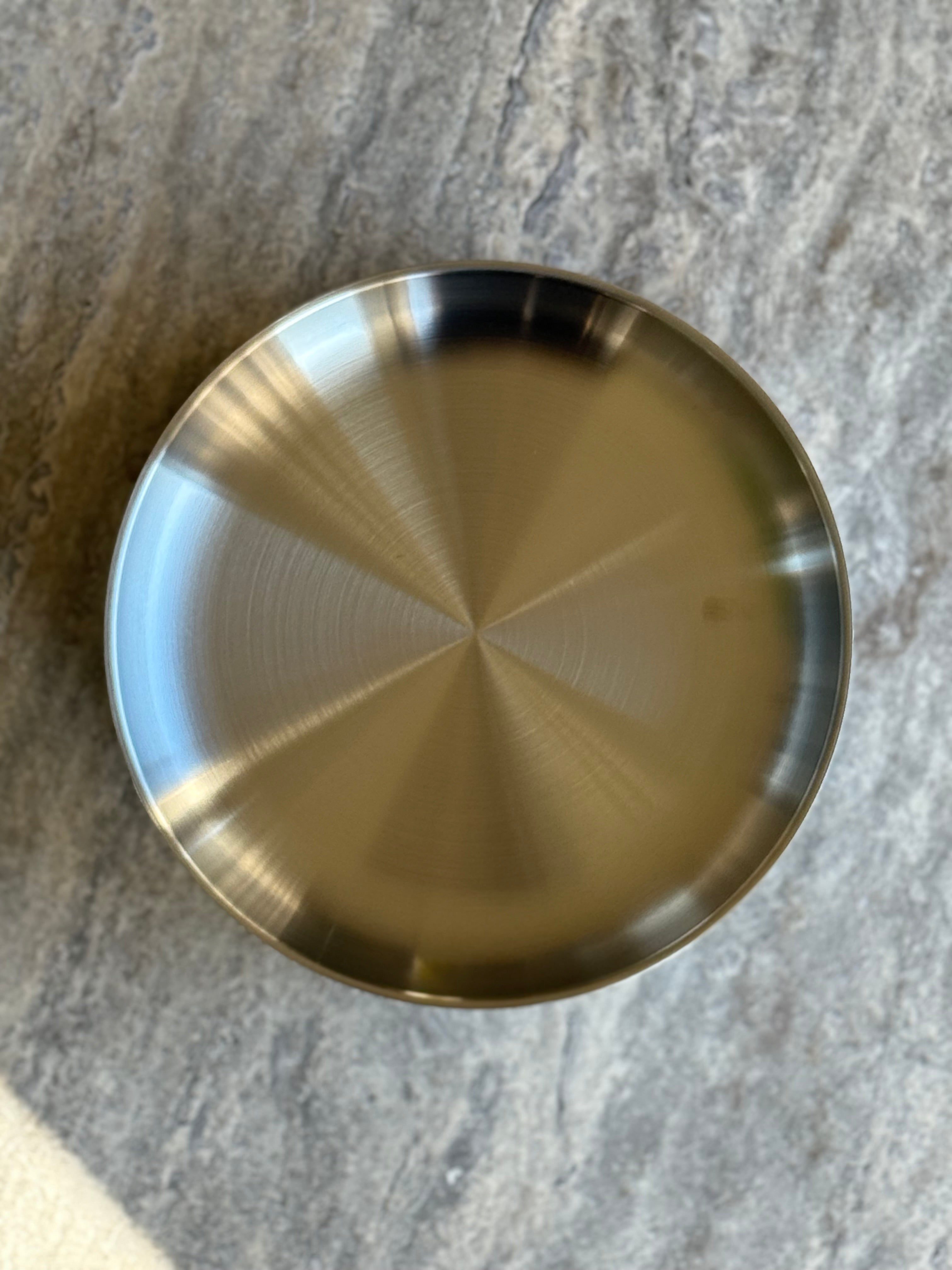 VKW steel plate ovenfra, rustfritt stål 304, diameter 21 cm, med reflekterende stålfinish