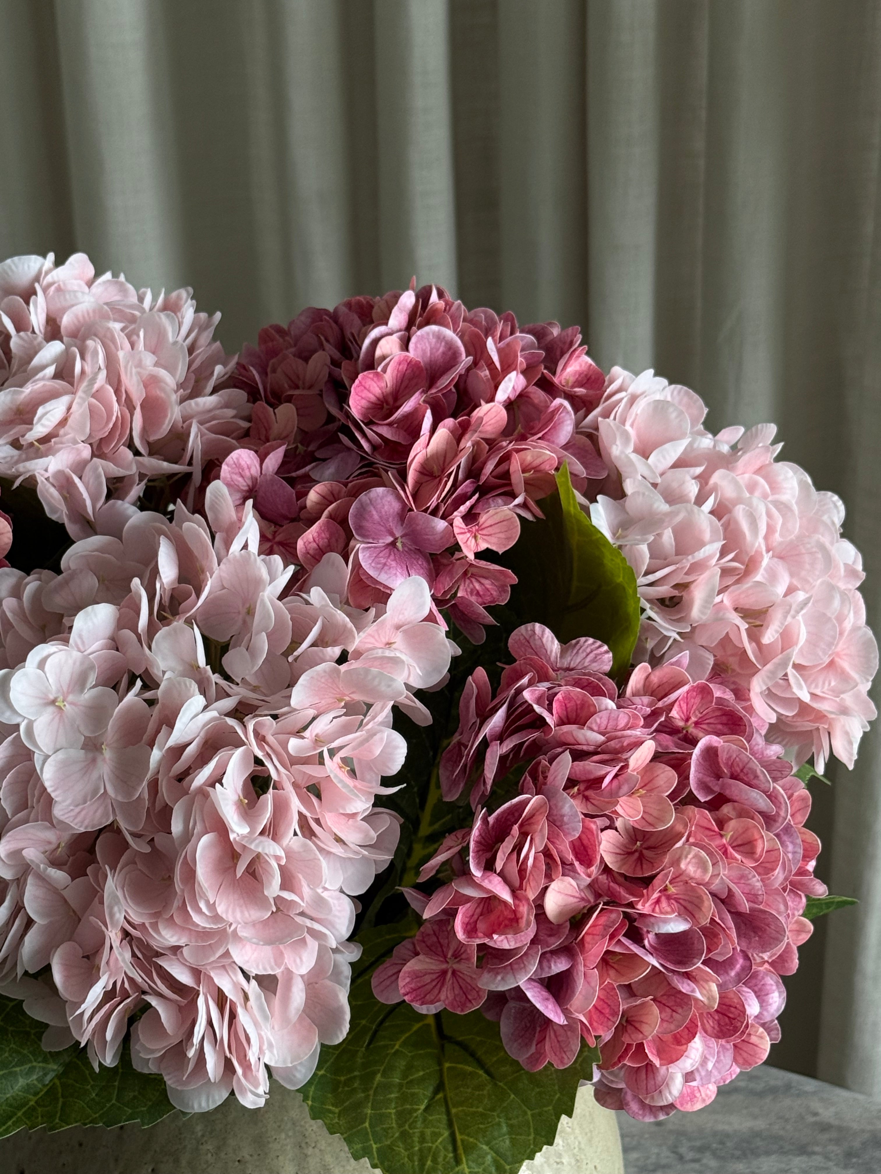 Hortensiabukett rosa