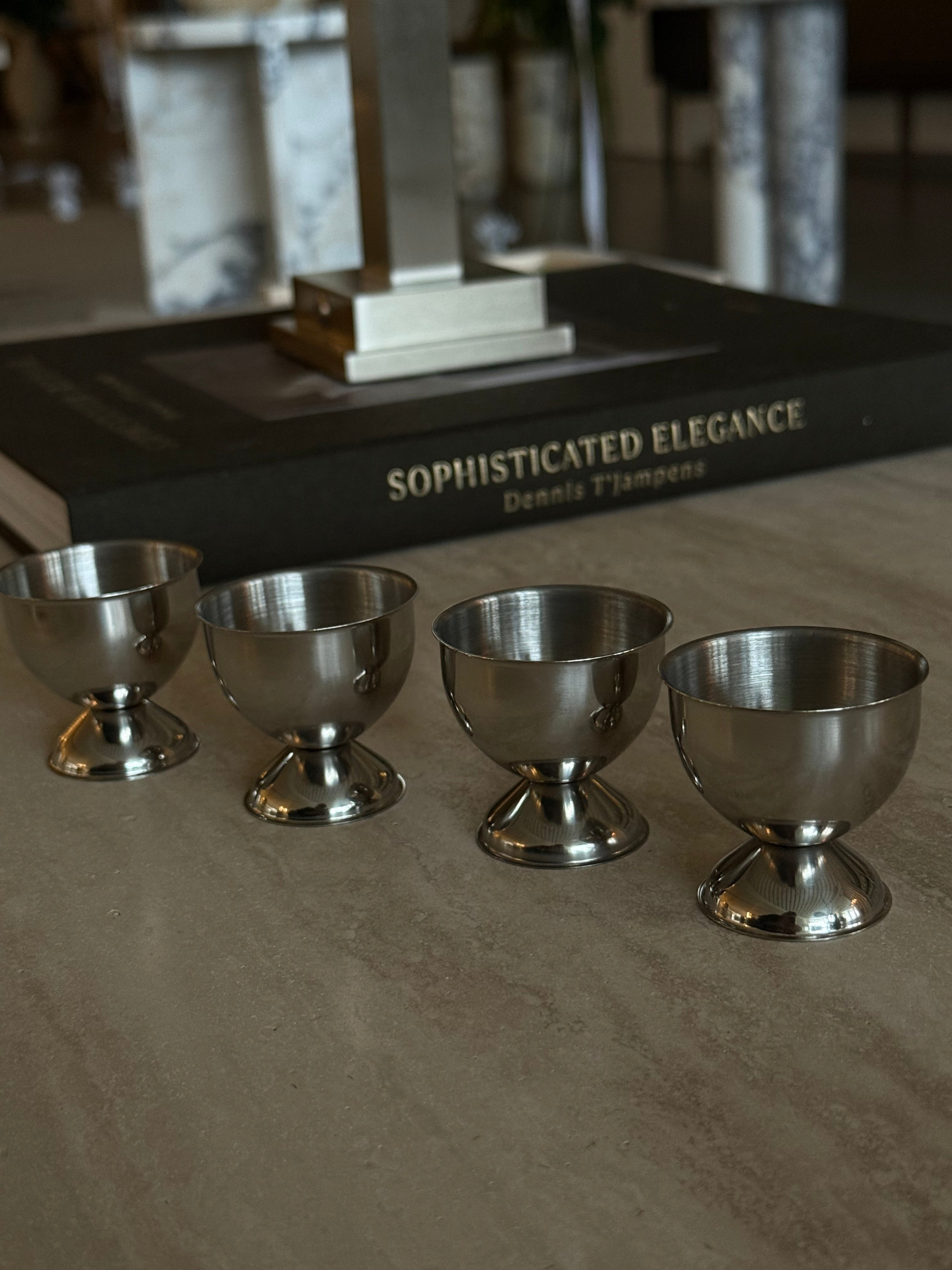 Eggeglass 4 pk stål