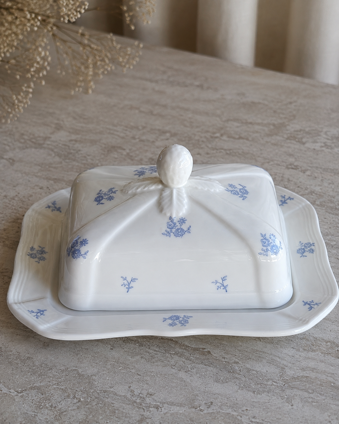 Fleur butter dish