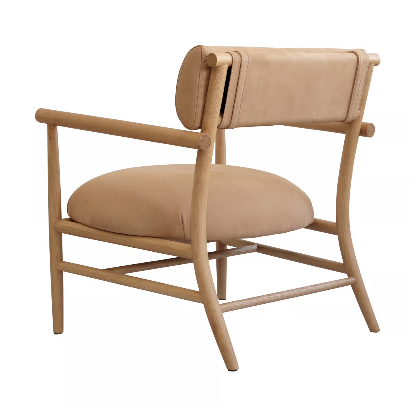Nama lounge stol Nubuck – detalj av nubuck-finish og konstruksjon designet av Kristian Sofus Hansen og Tommy Hyldahl