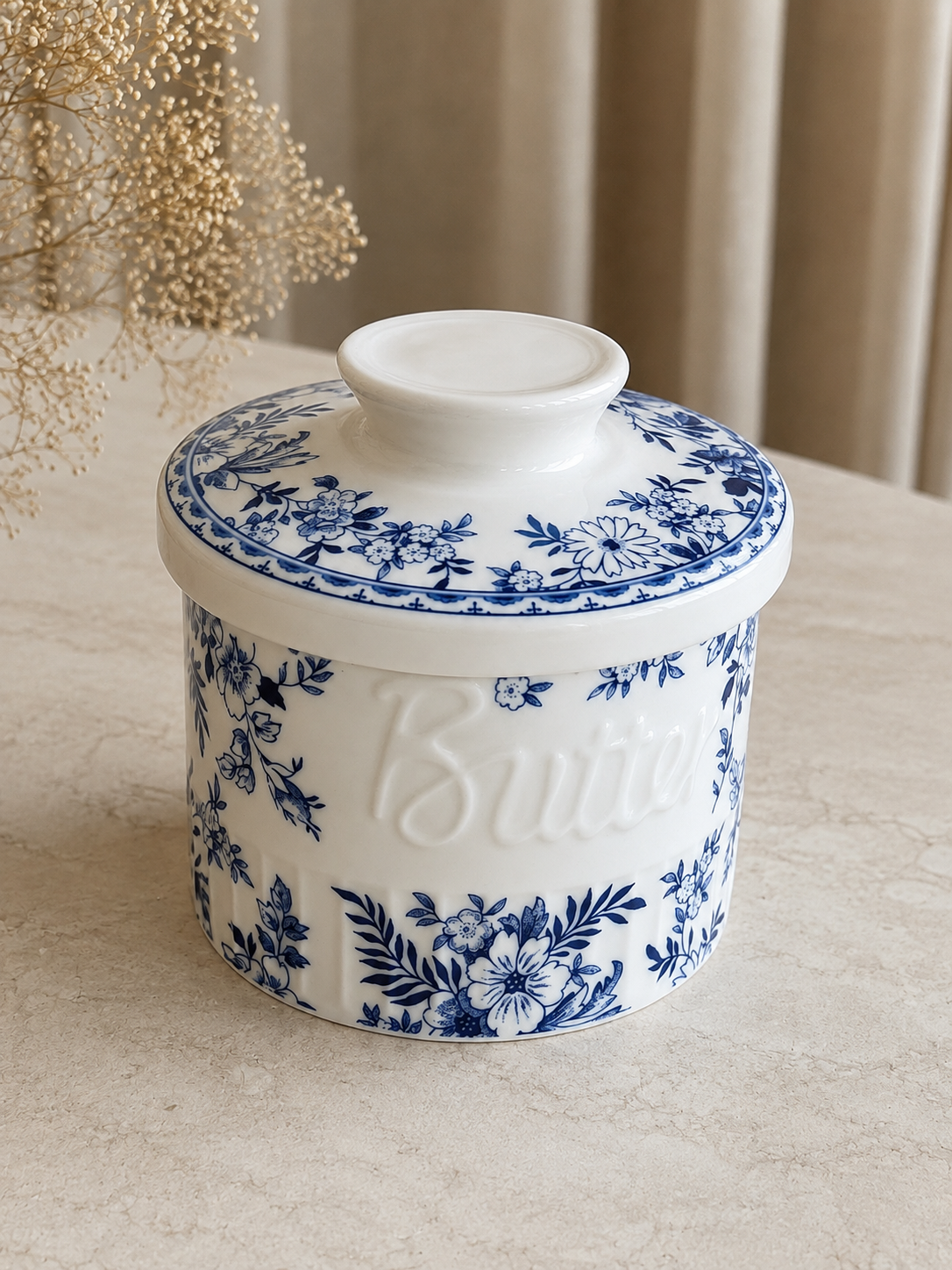 Blue garden dish