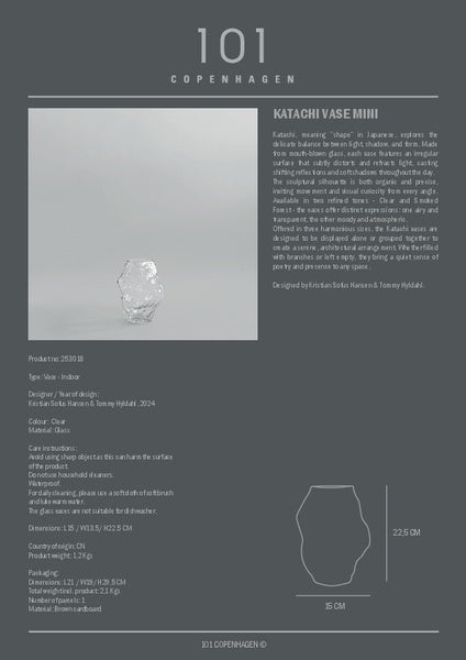 Katachi vase mini Smoked forest