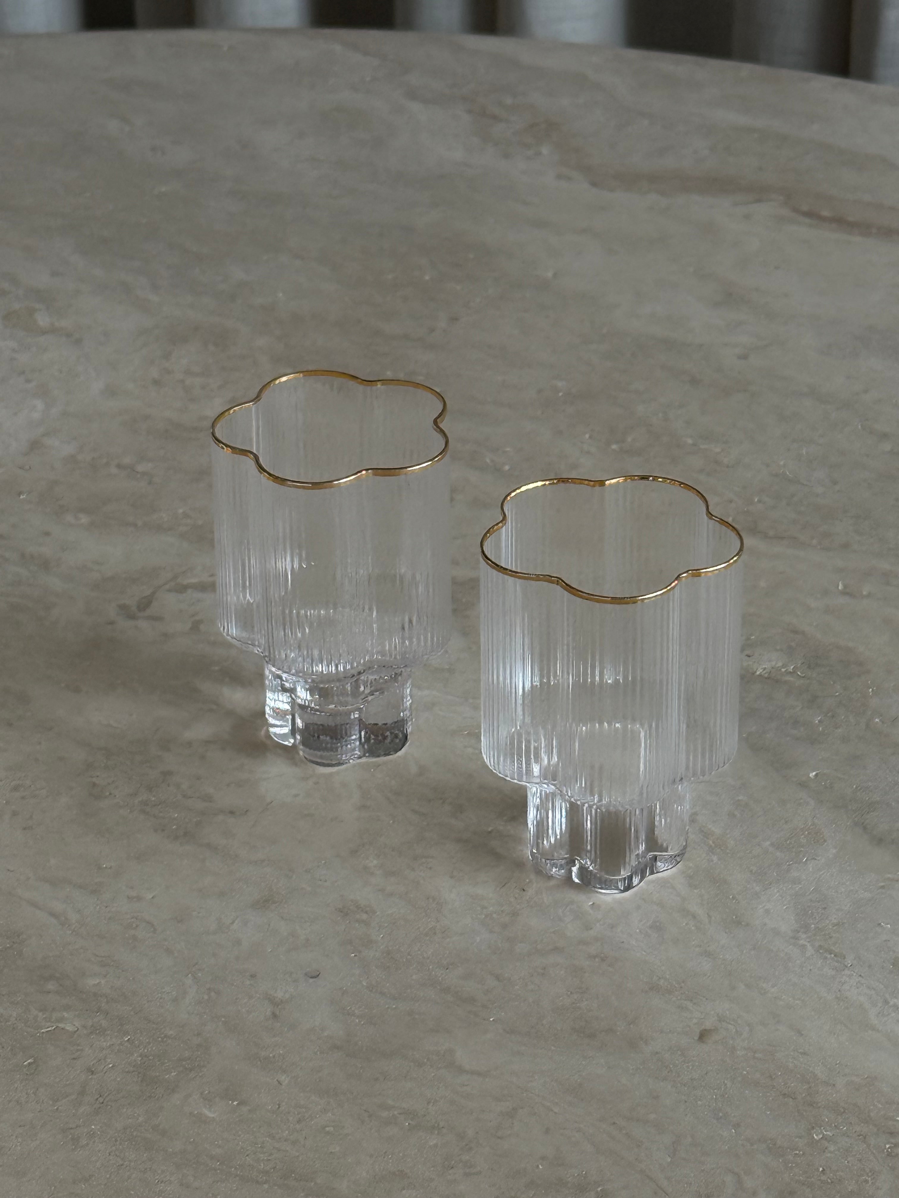 Flora glass 2 pk messing