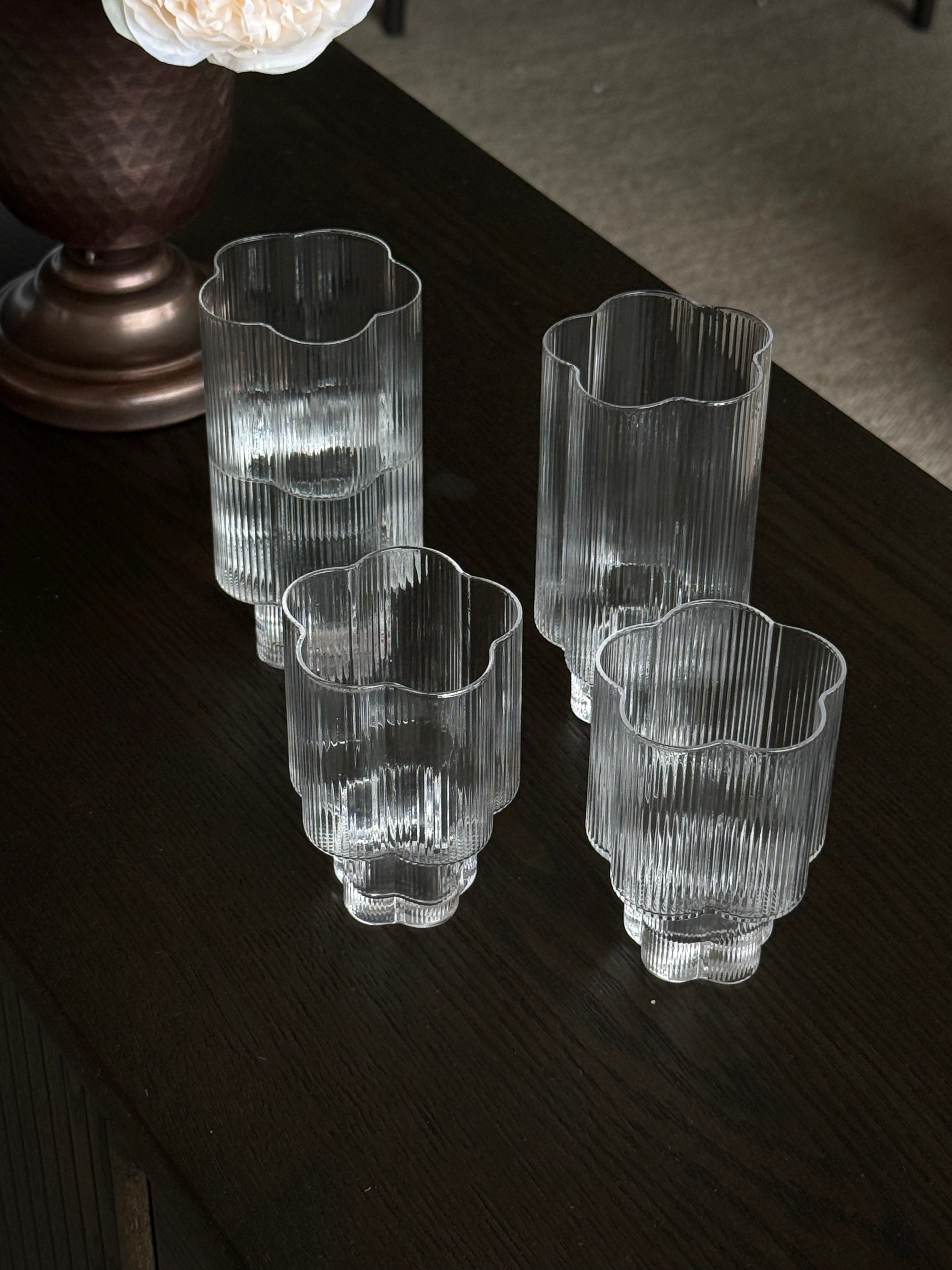 Flora glass høy 2 pk klar