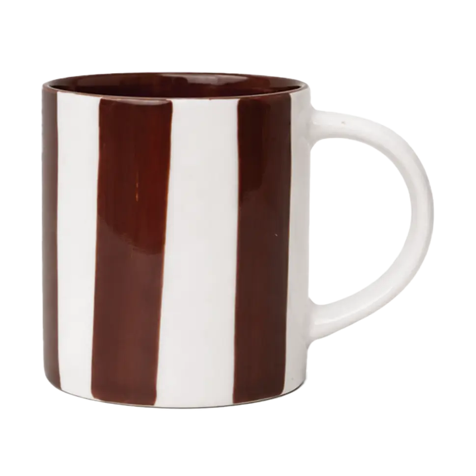 Stripet kopp mocca 150cl