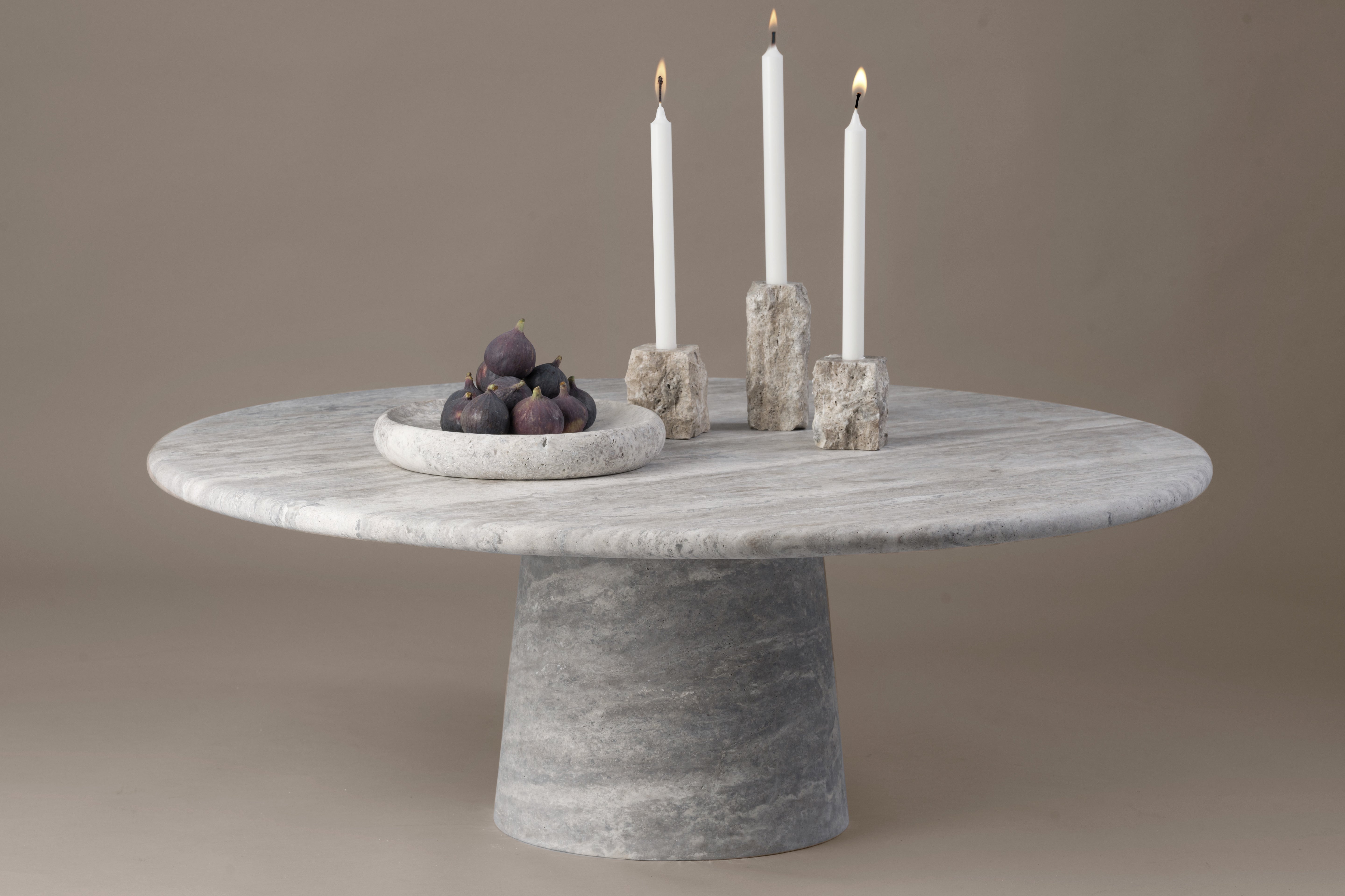 Luce høy sølv travertin