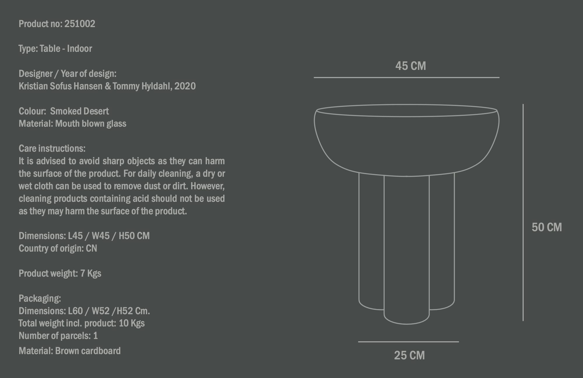 Crown høy smoked desert