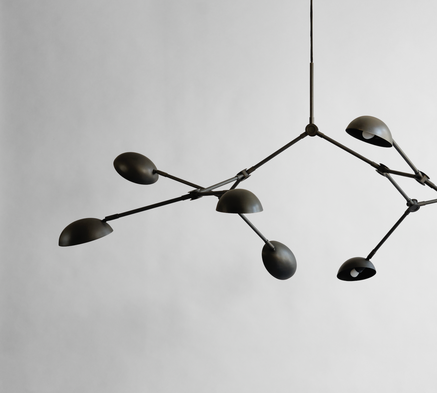 Drop chandelier burned black mini