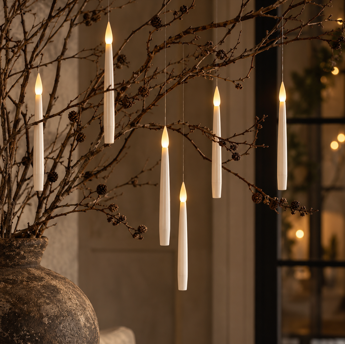 6 pk hengende led lys