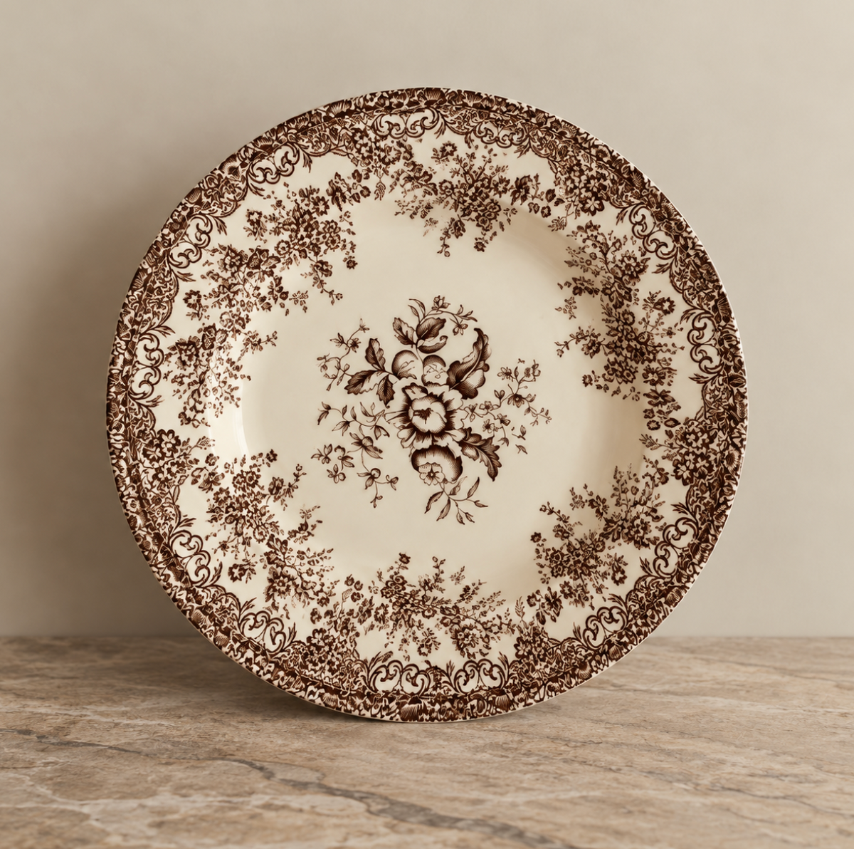 Brown bloom dinner 27 cm