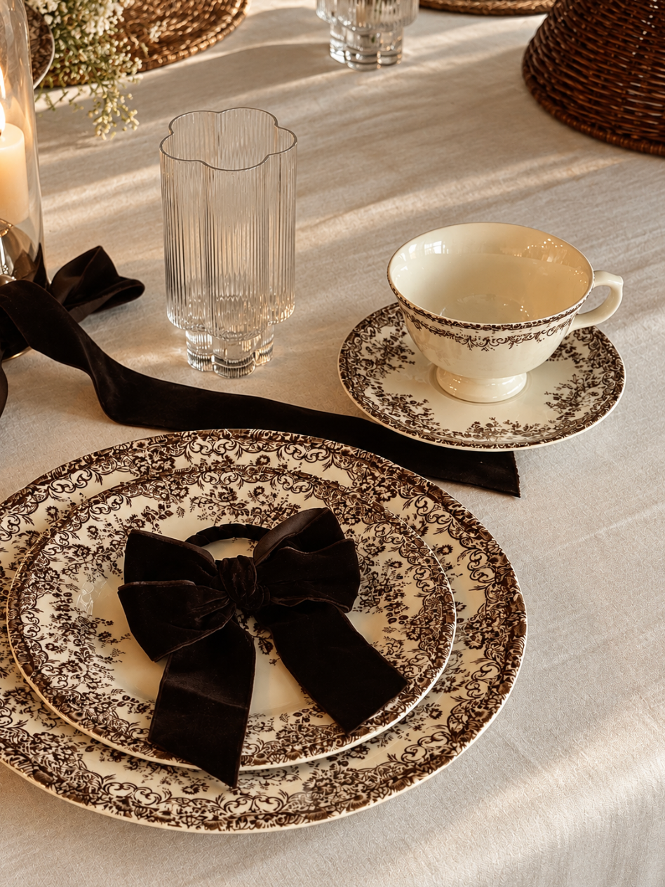 Brown Bloom kaffekopp m/fat