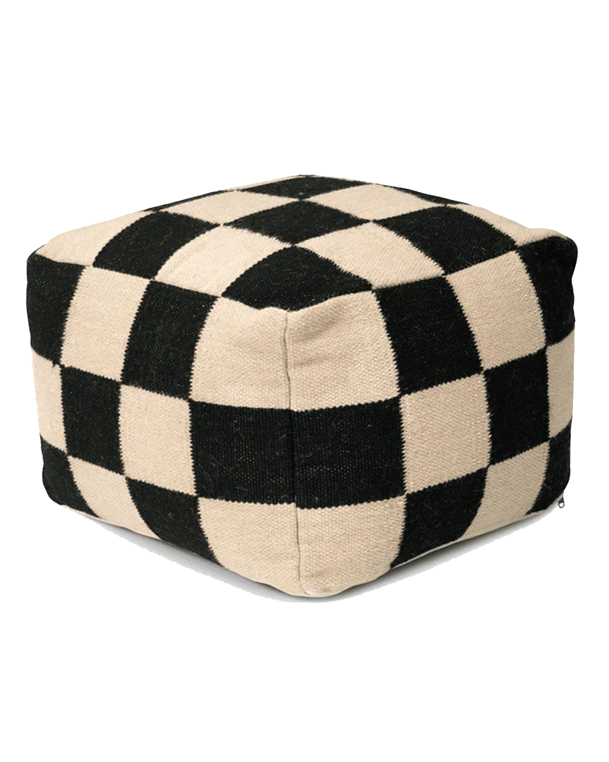 Square puff natur/sort