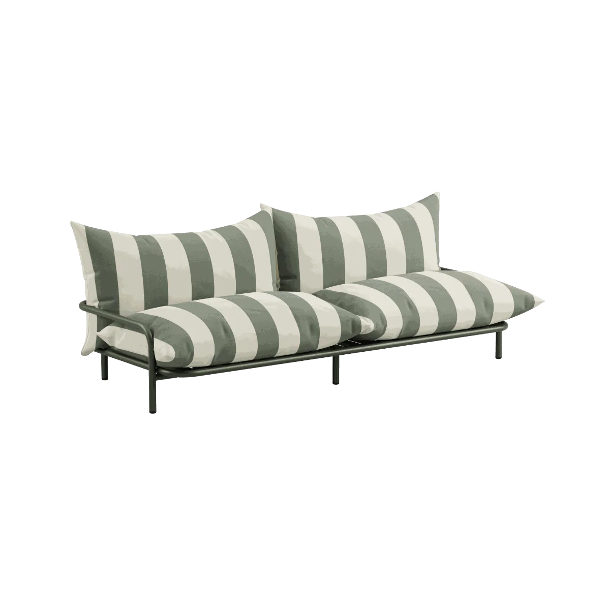 Vintertrekk Mollis loungestol i olivenfarget vannavvisende tekstil, packshot av modulform